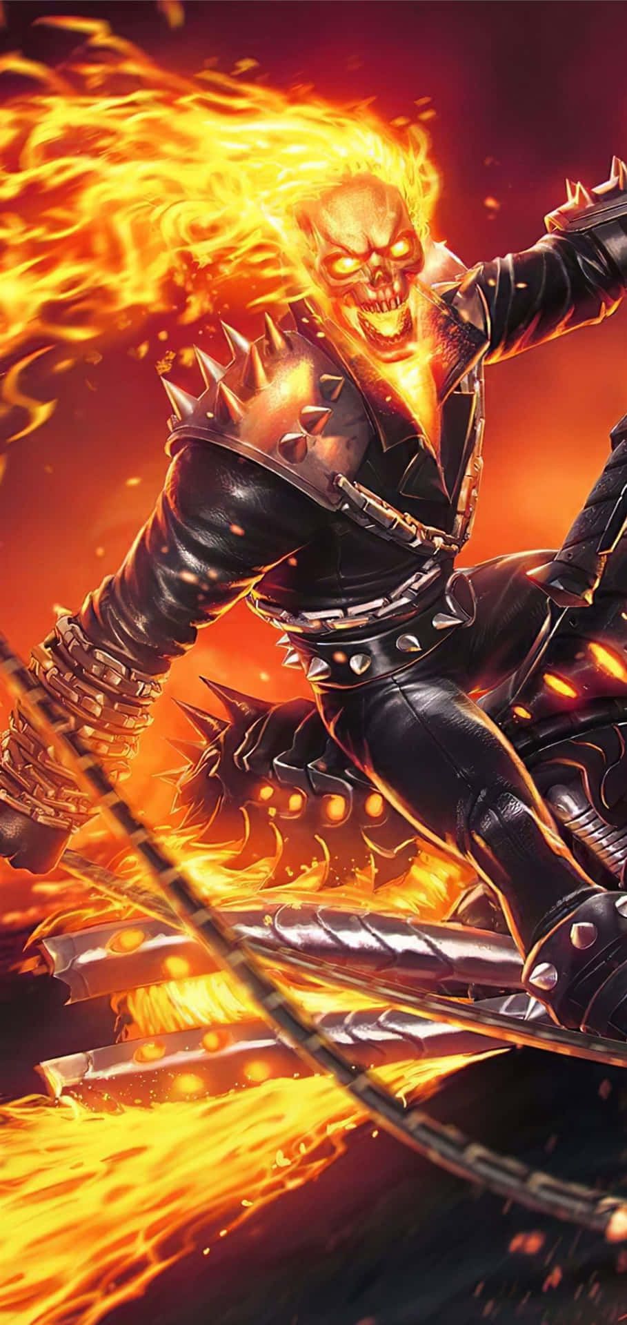 909x1920 Johnny Blaze Wallpaper