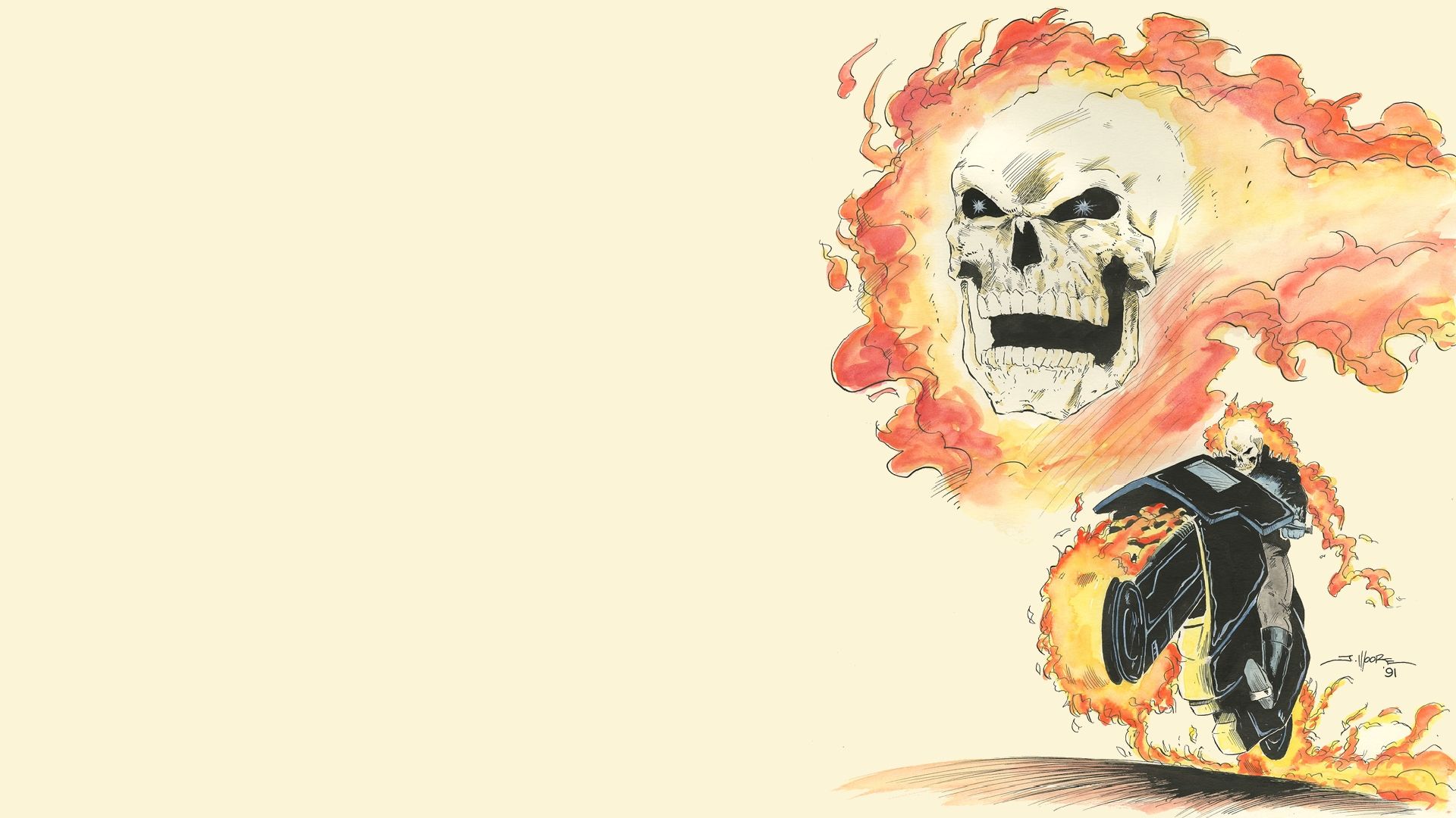 1920x1080 Phone wallpaper: Ghost Rider, Comics, Johnny Blaze 731487