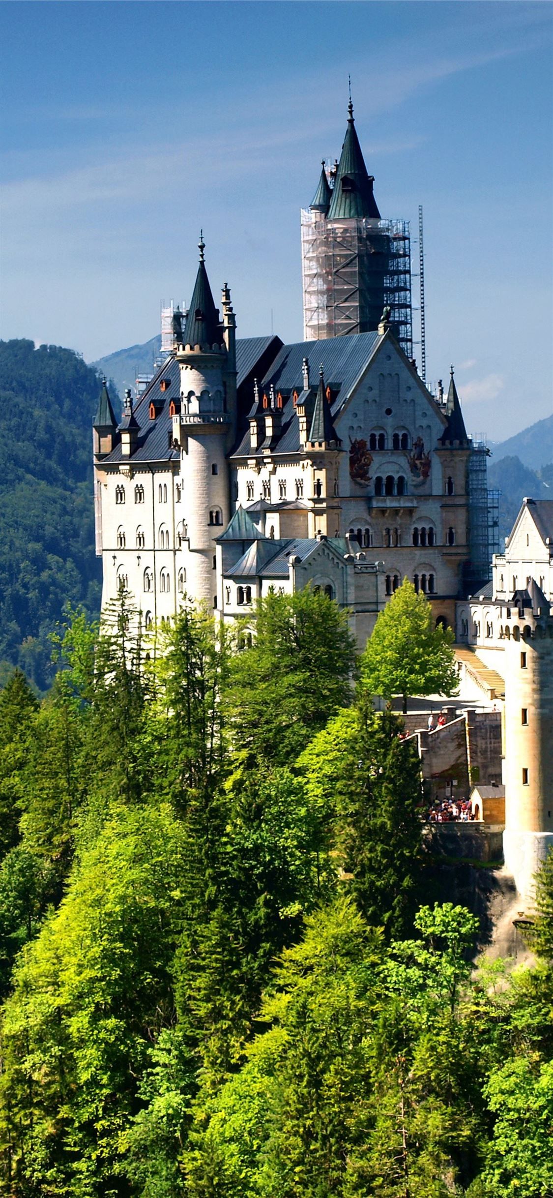 1125x2436 Neuschwanstein Castle Bavaria Germany Alps mountai. iPhone X Wallpaper Free Download