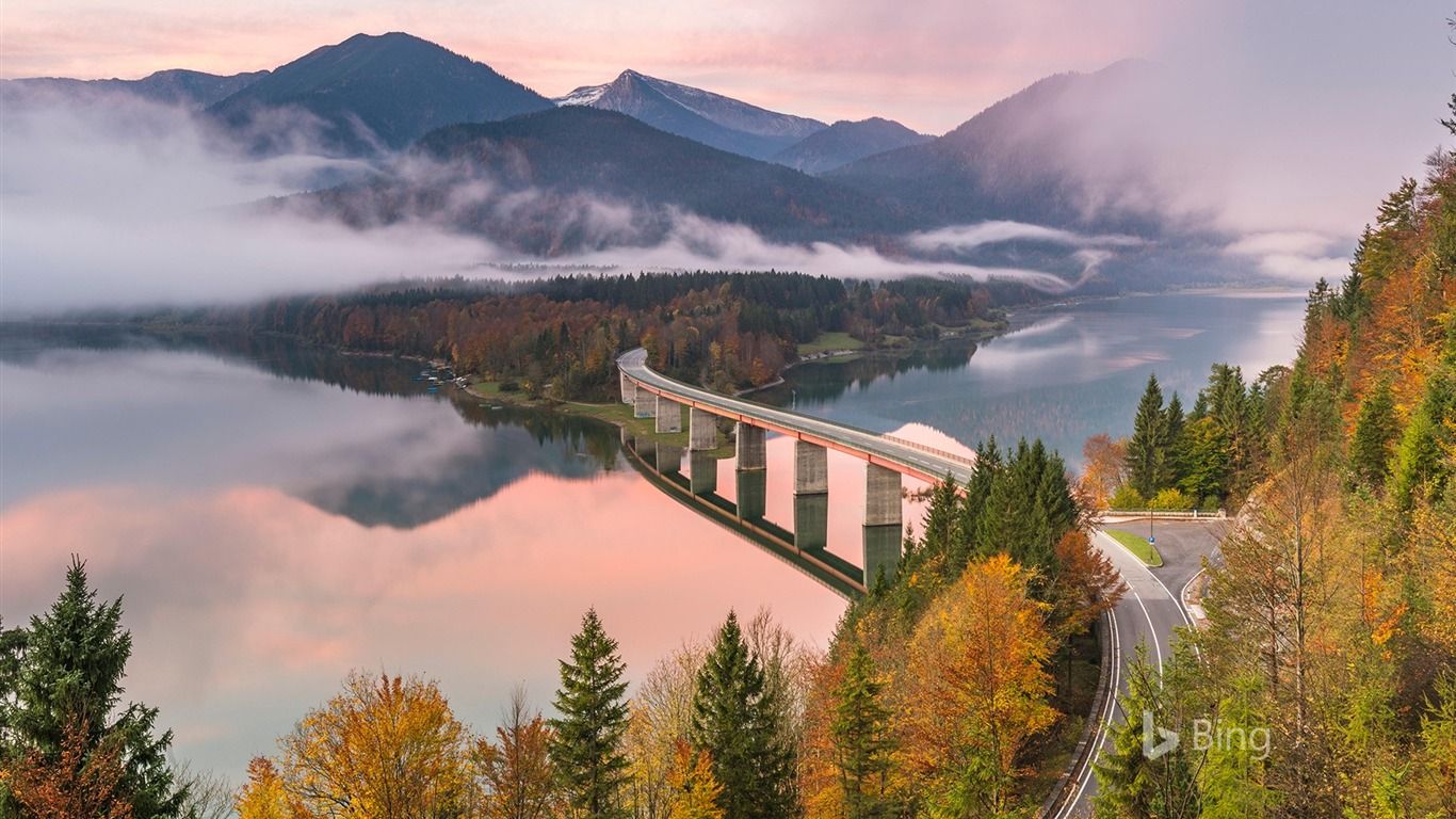 1366x768 Sylvenstein Bavaria German Bing Wallpaper 2018