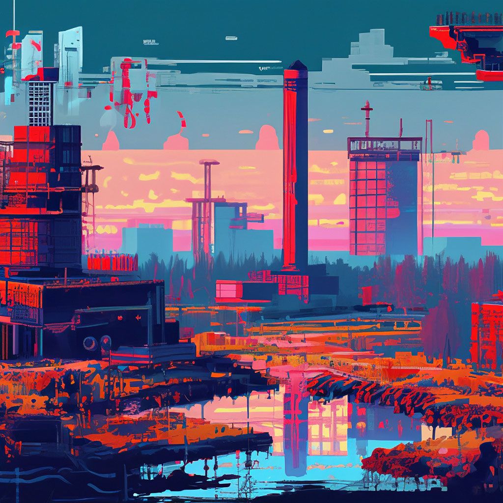 1024x1024 Pixel graphics, Vector graphics, pixel art, 8 bit, old abandoned Soviet city, Chernobyl nuclear power plant