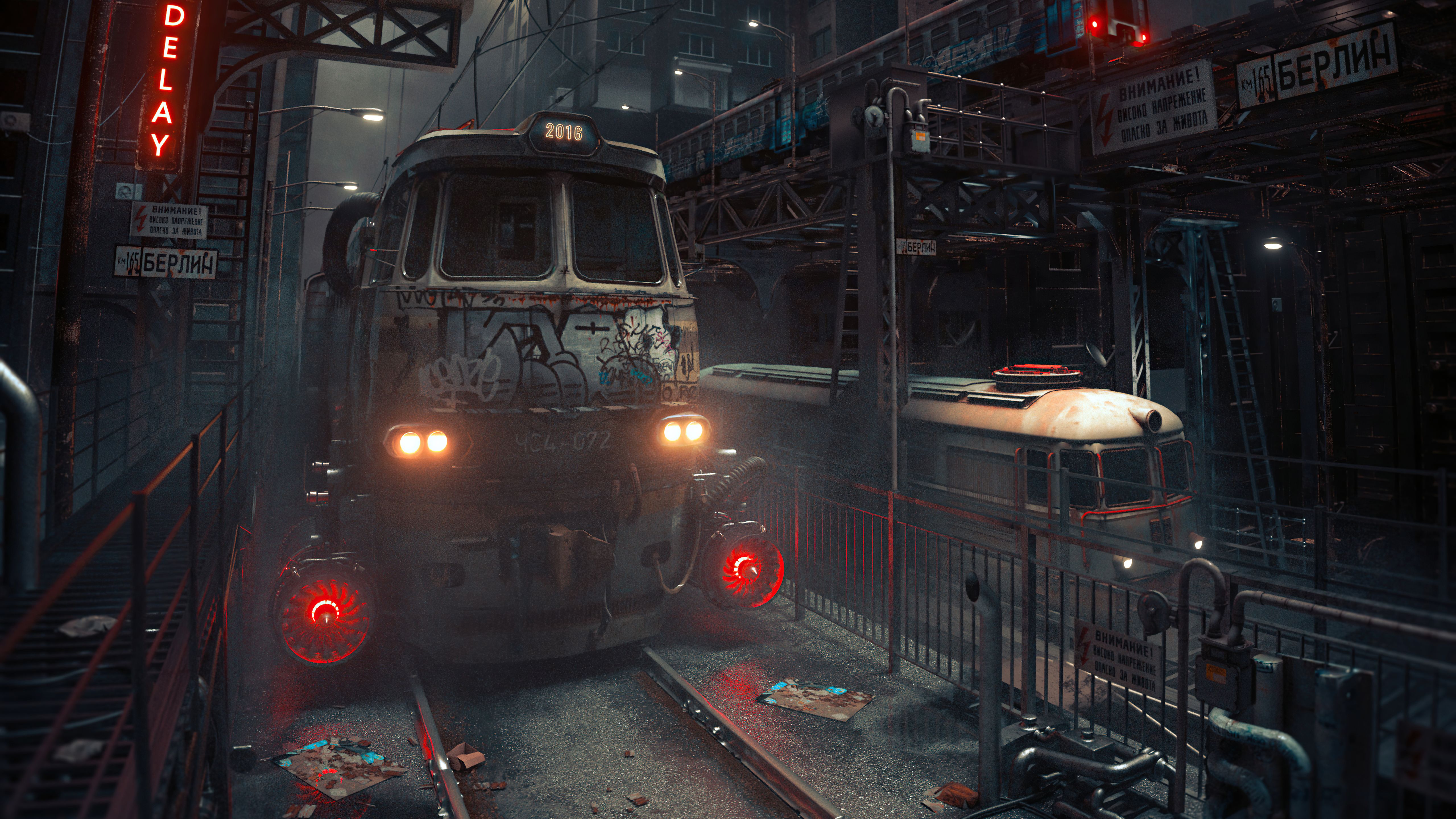 5120x2880 Soviet Blocks Train 5k Wallpaper, HD Artist Wallpaper, 4k Wallpaper, Image, Background, Photos and Picture