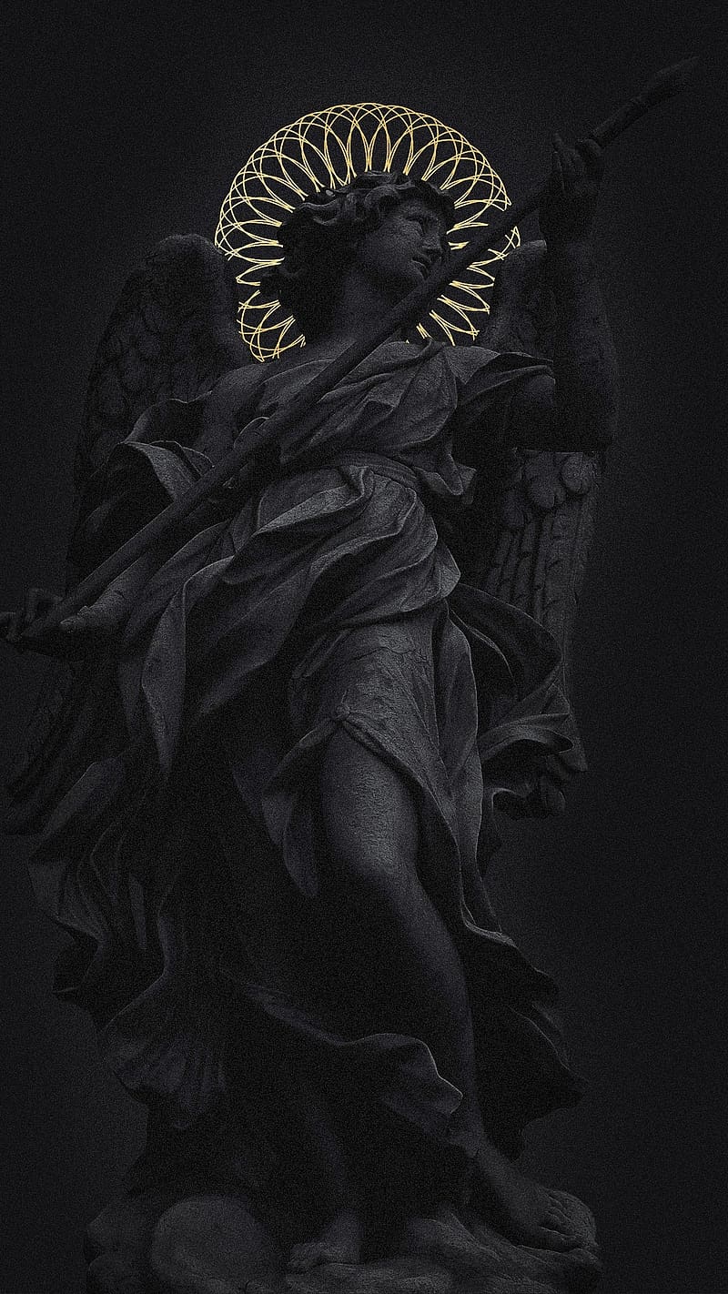 800x1422 HD black sculpture wallpaper