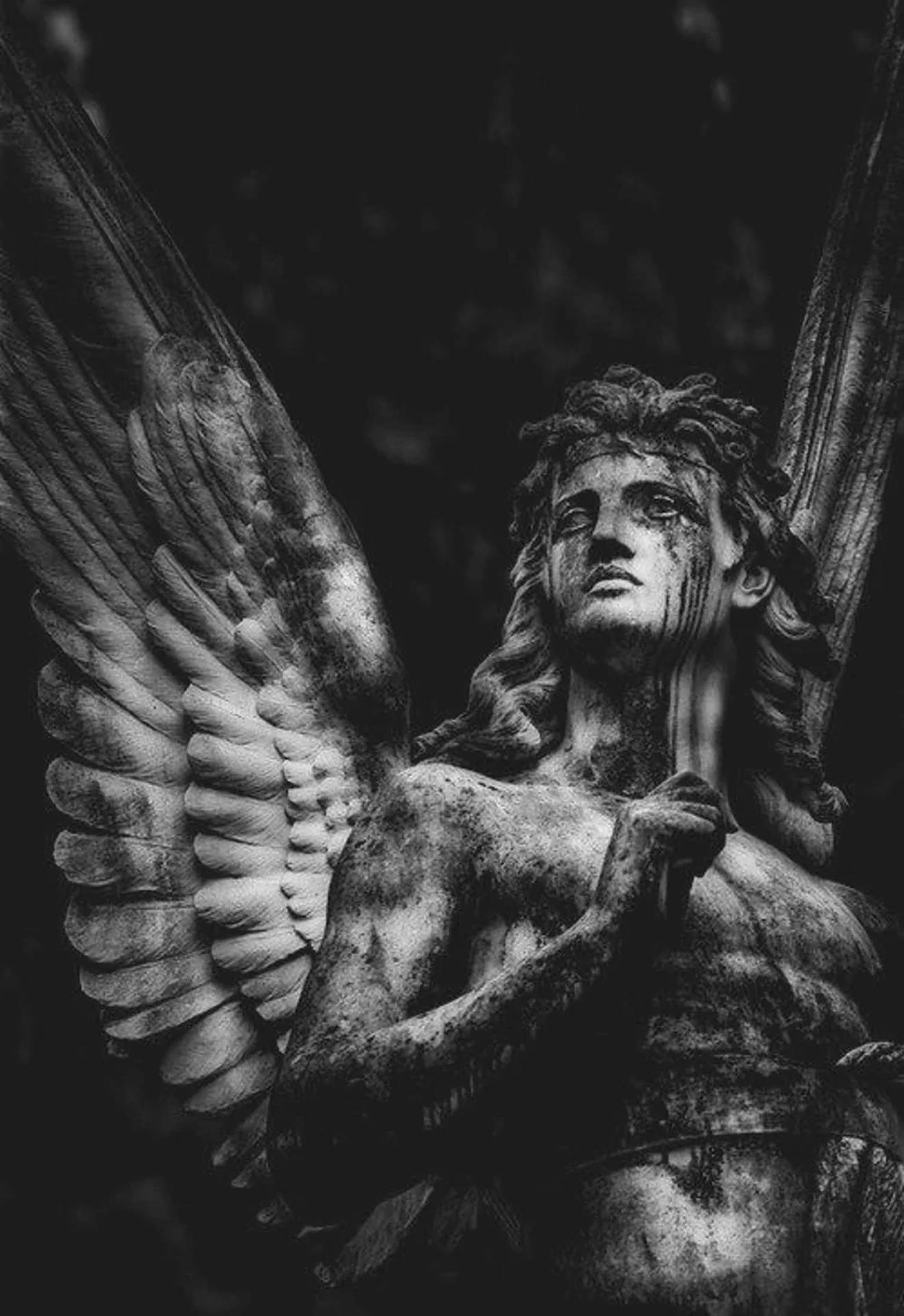 1320x1920 Dark Statue Wallpaper