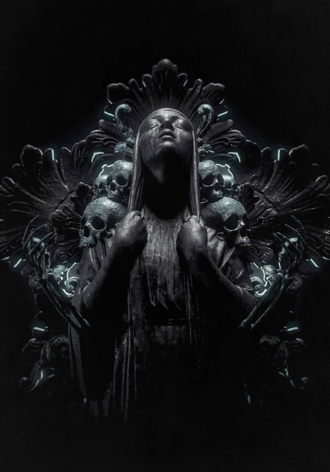 1330x1900 Our Lady of Pain by Neroh, dark Art Prints, direct from the artist
