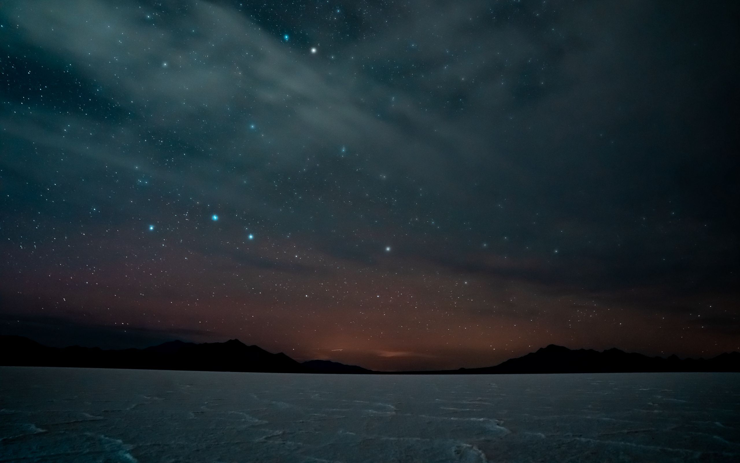 2560x1600 Download wallpaper 2560x1600 night, starry sky, mountains, dark, landscape widescreen 16:10 HD background