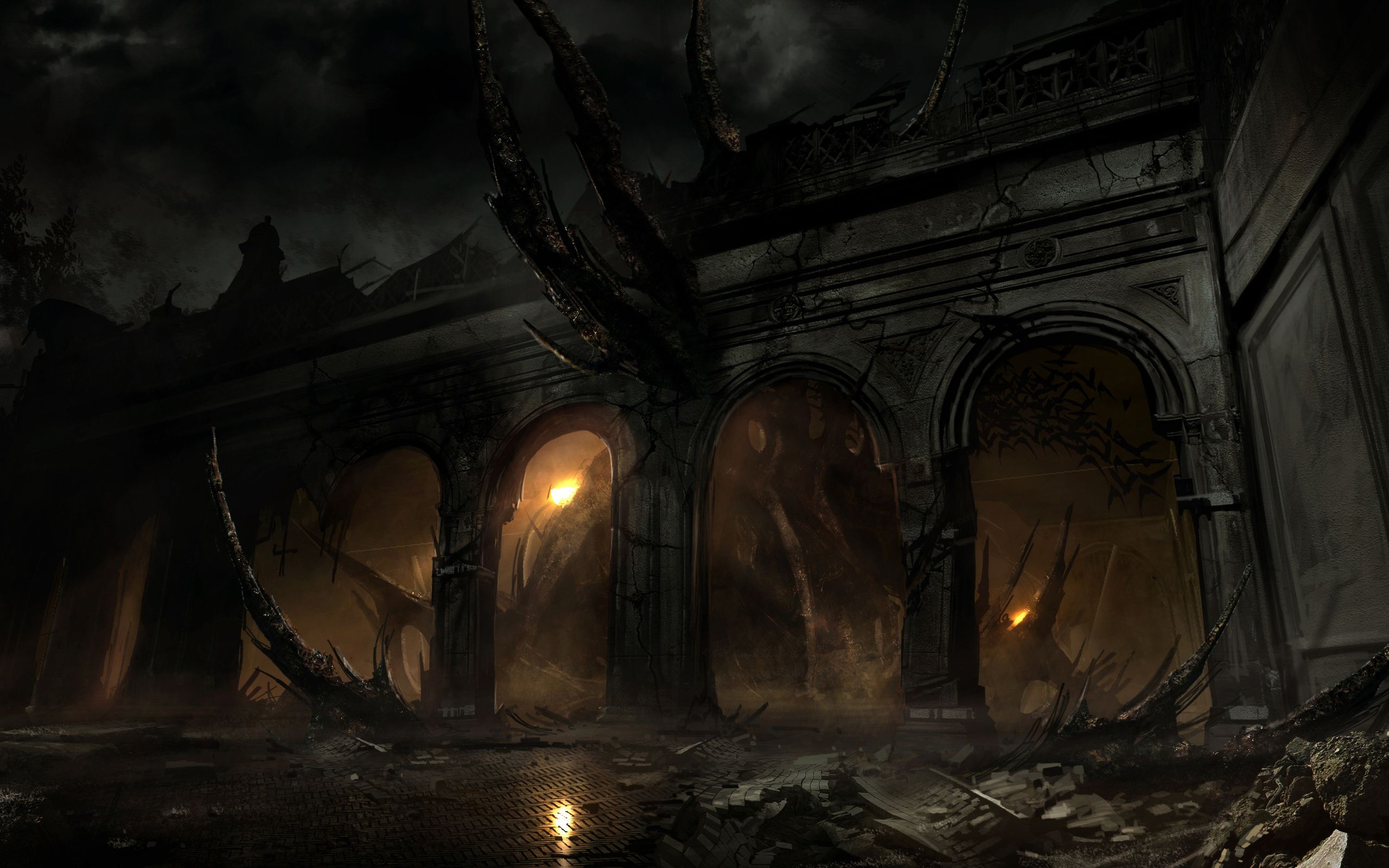 2560x1600 Free Alone In The Dark 4K Wallpaper & Desktop HD Background for PC