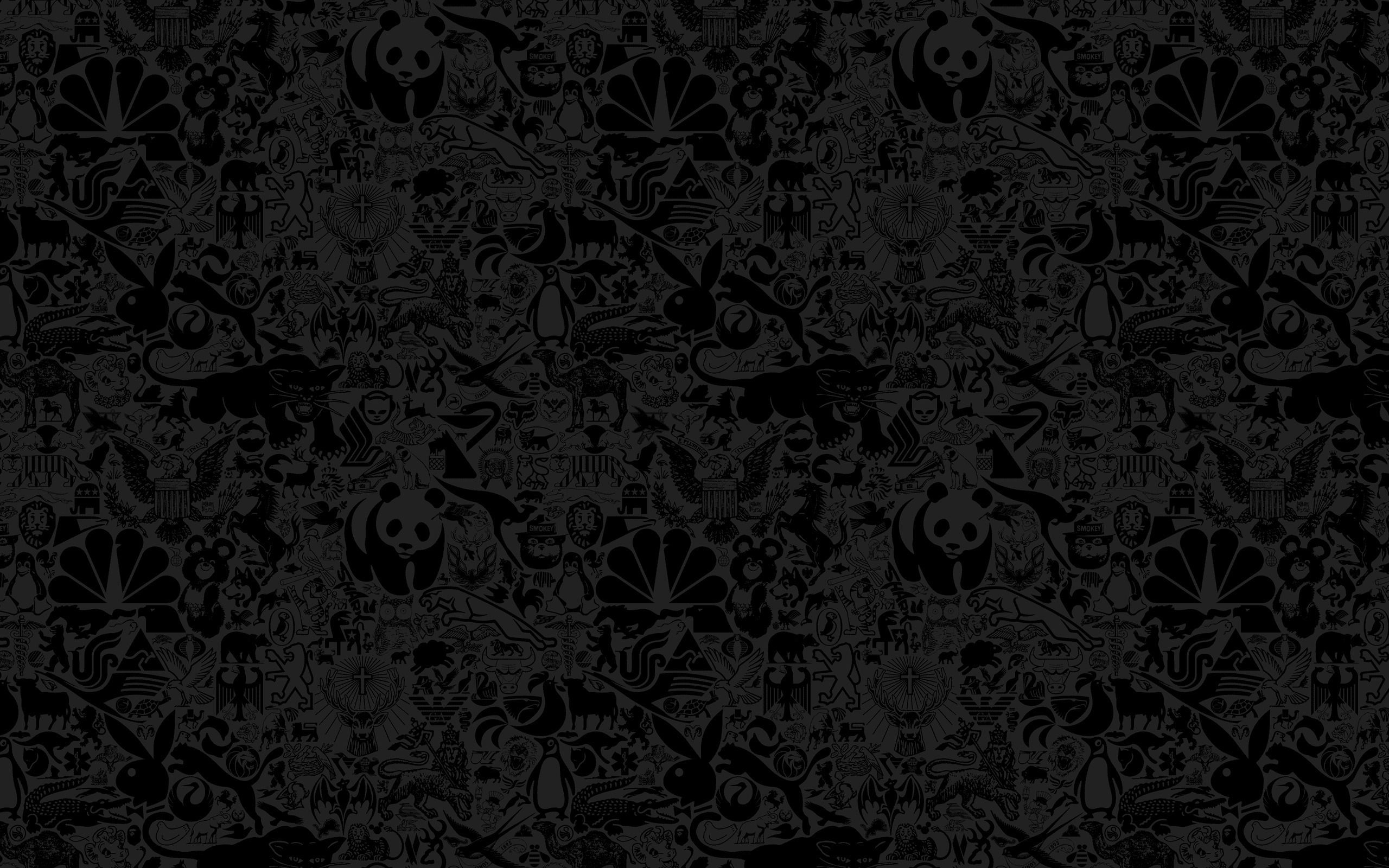 2560x1600 HD Abstract Black Pattern Wallpaper