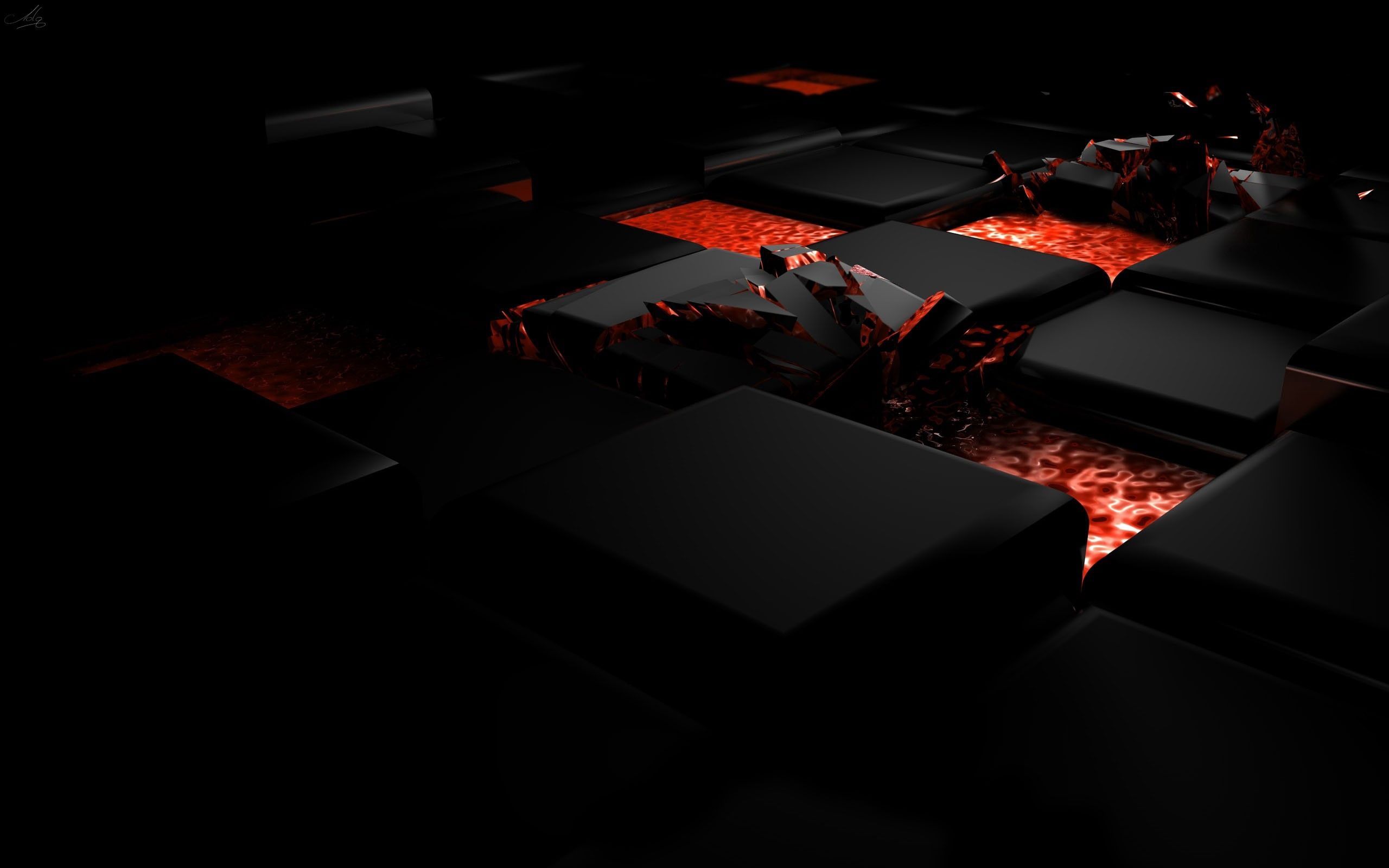 2560x1600 Wallpaper Black and Red Abstract Painting, Background Free Image