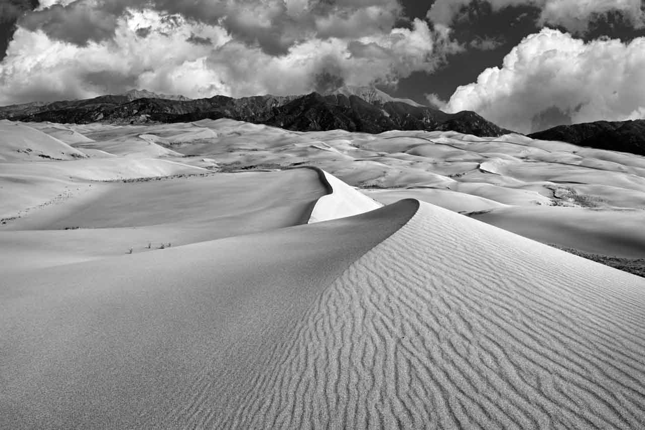 1280x853 Black and White Landscape Fine Art Photo: The Natural Wonders of Great Sand Dunes National Park