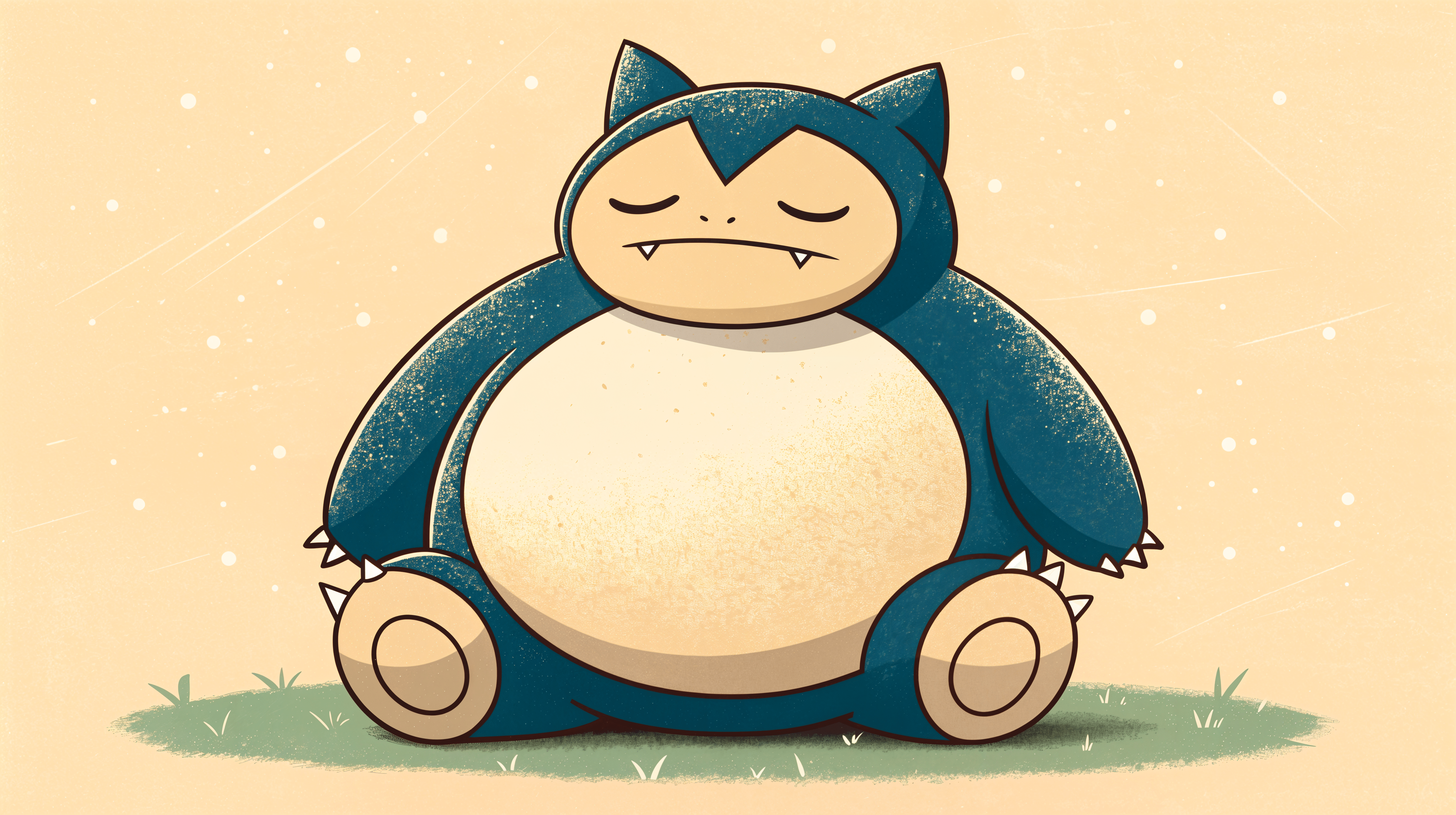4656x2608 Serene Snorlax: 4K Ultra HD Wallpaper for Pokémon Fans