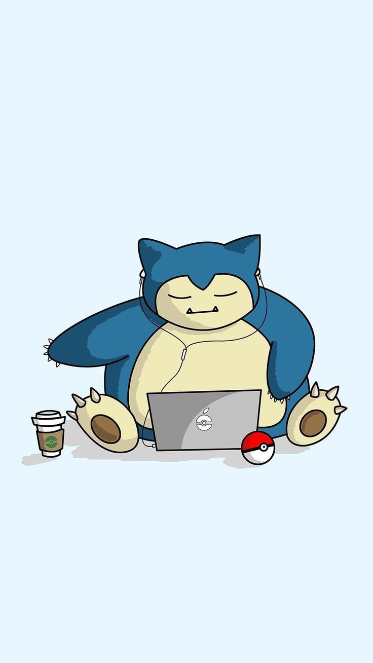 736x1308 iPhone Cute Snorlax Wallpaper