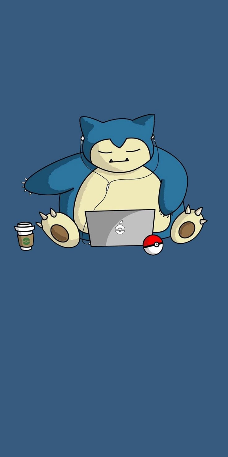 736x1472 Snorlax wallpaper aesthetic desktop. Snorlax wallpaper hd, Snorlax 4k, Cartoon wallpaper iphone