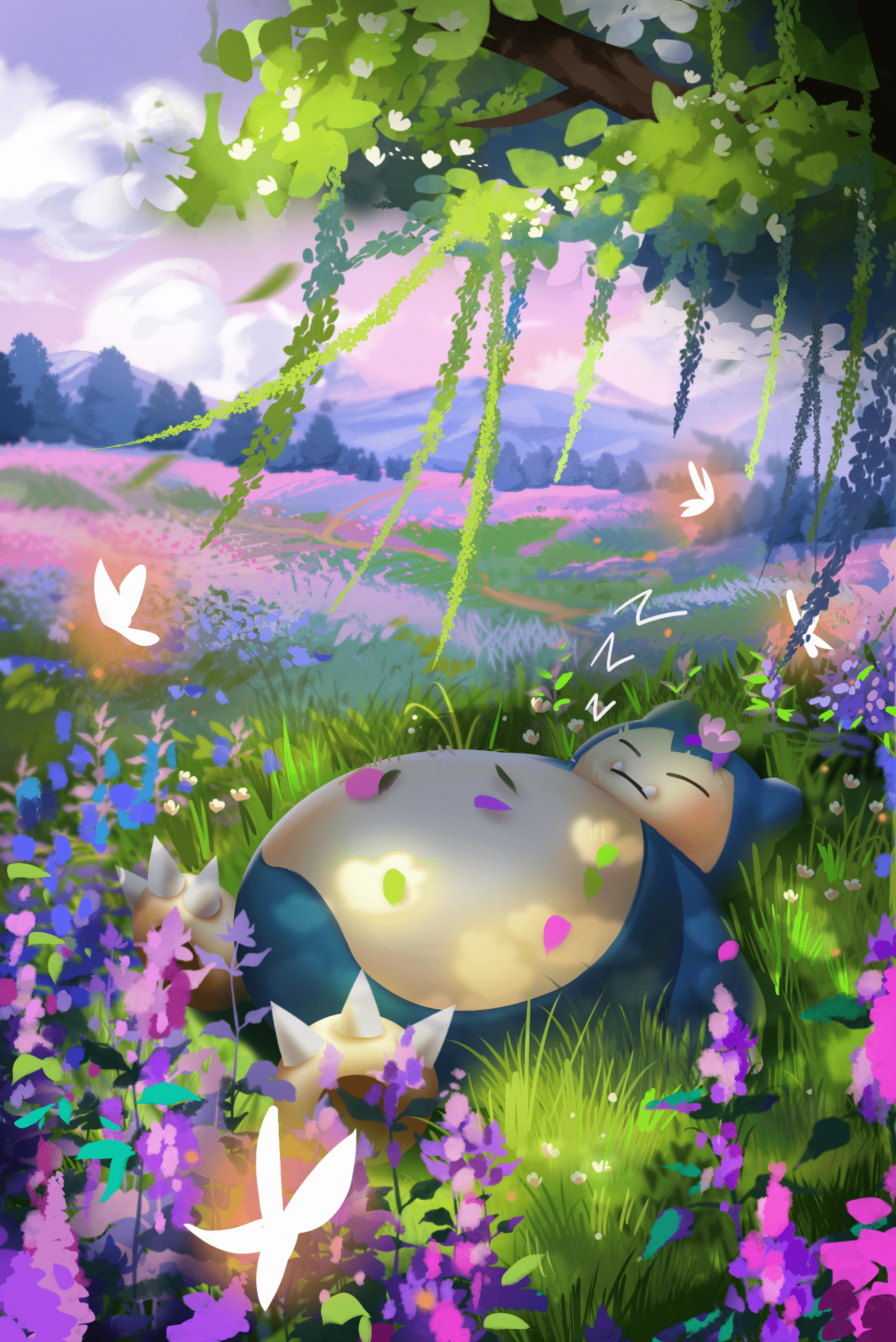 1335x2000 Sleepy Snorlax Fanart!