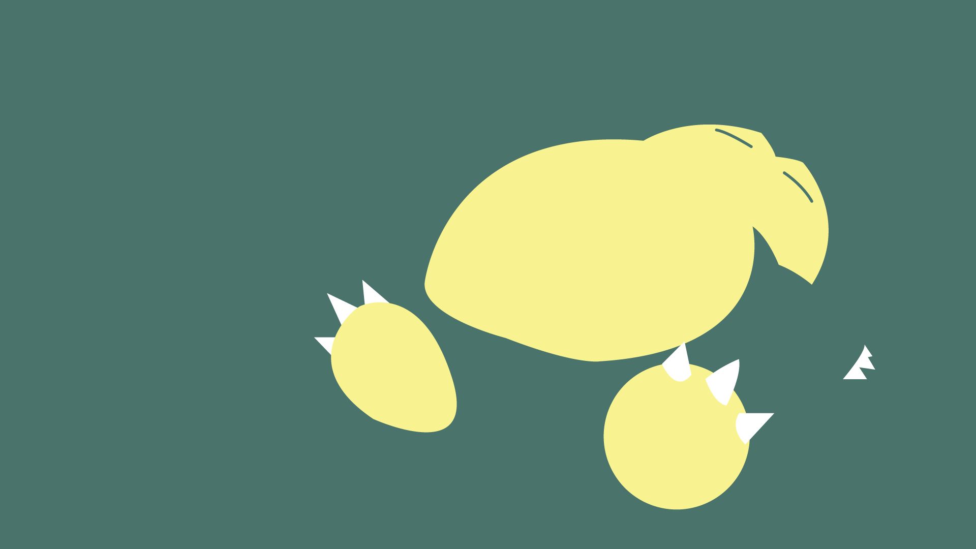 1920x1080 Minimalist Snorlax HD Wallpaper for Pokémon Fansx1080