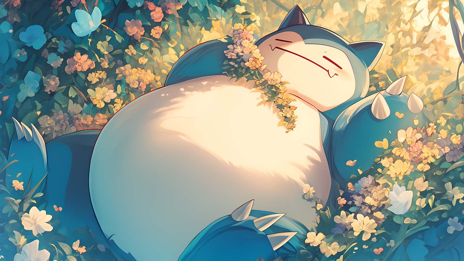 1536x864 Pokemon Snorlax Chill Aesthetic 4K Wallpaper in HD, 4K
