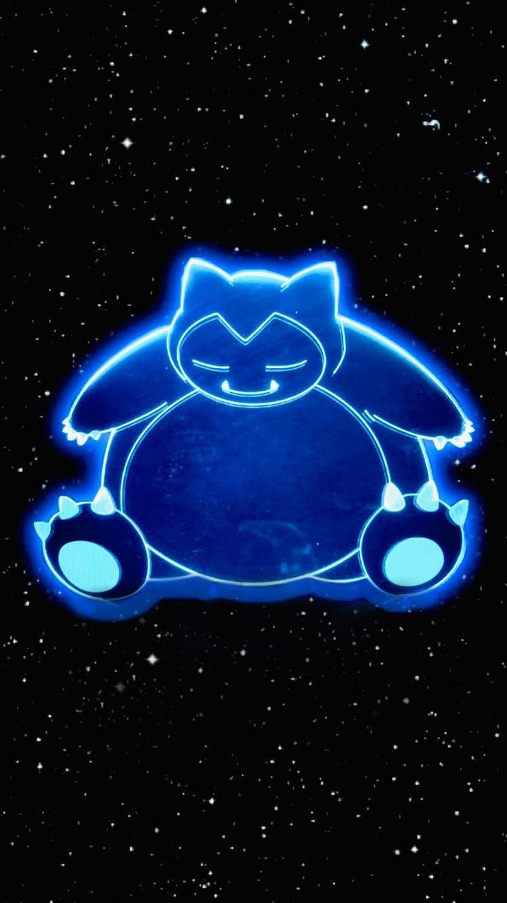 736x1310 Pokemon neon blue. Black snorlax wallpaper, Snorlax black background, Pokémon wallpaper