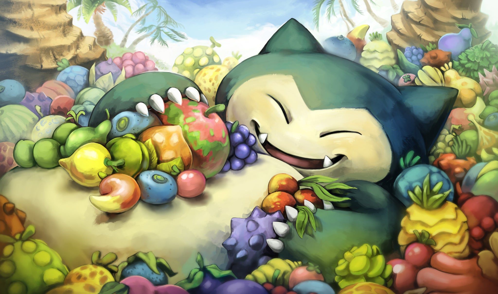 2048x1212 Snorlax Playmat