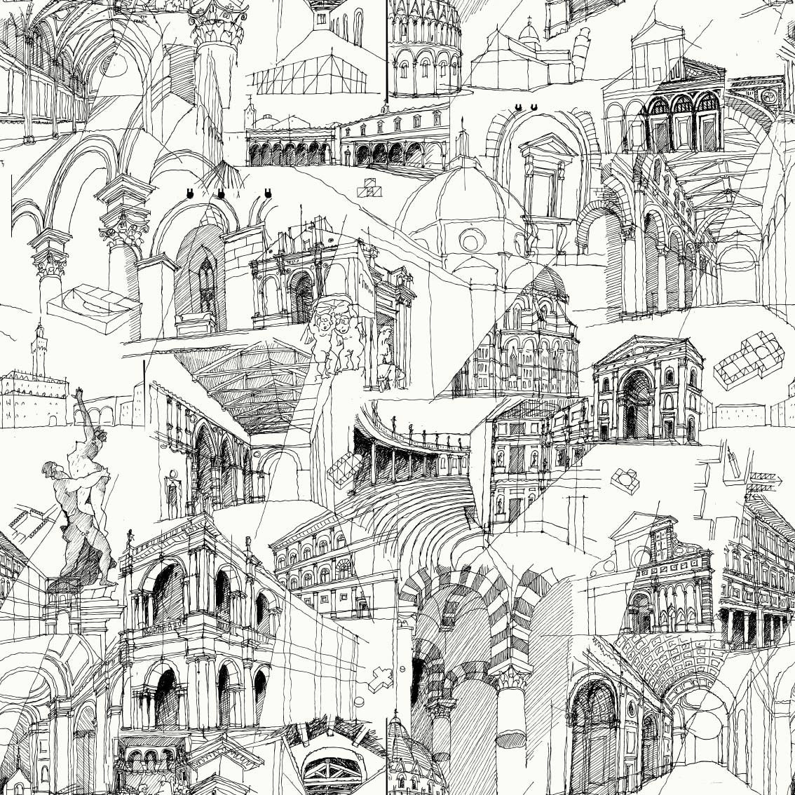 1134x1134 Italian Architecture Sketch