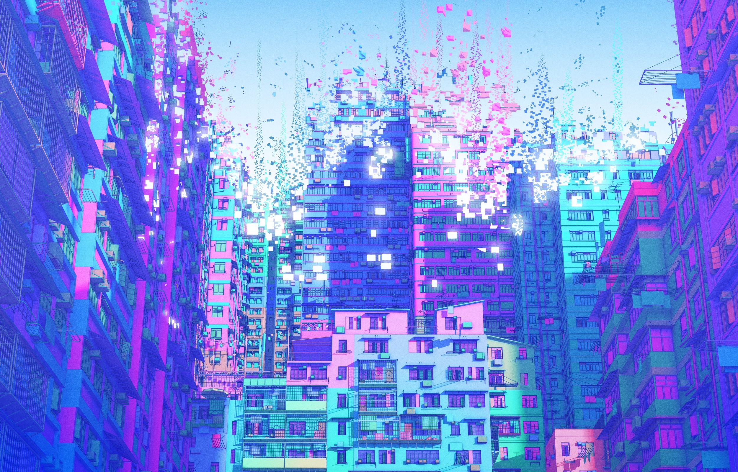 2500x1600 Wallpaper style, future, figure, building, art, art, architecture, Illustration for mobile and desktop, section арт, resolution 2500x1600