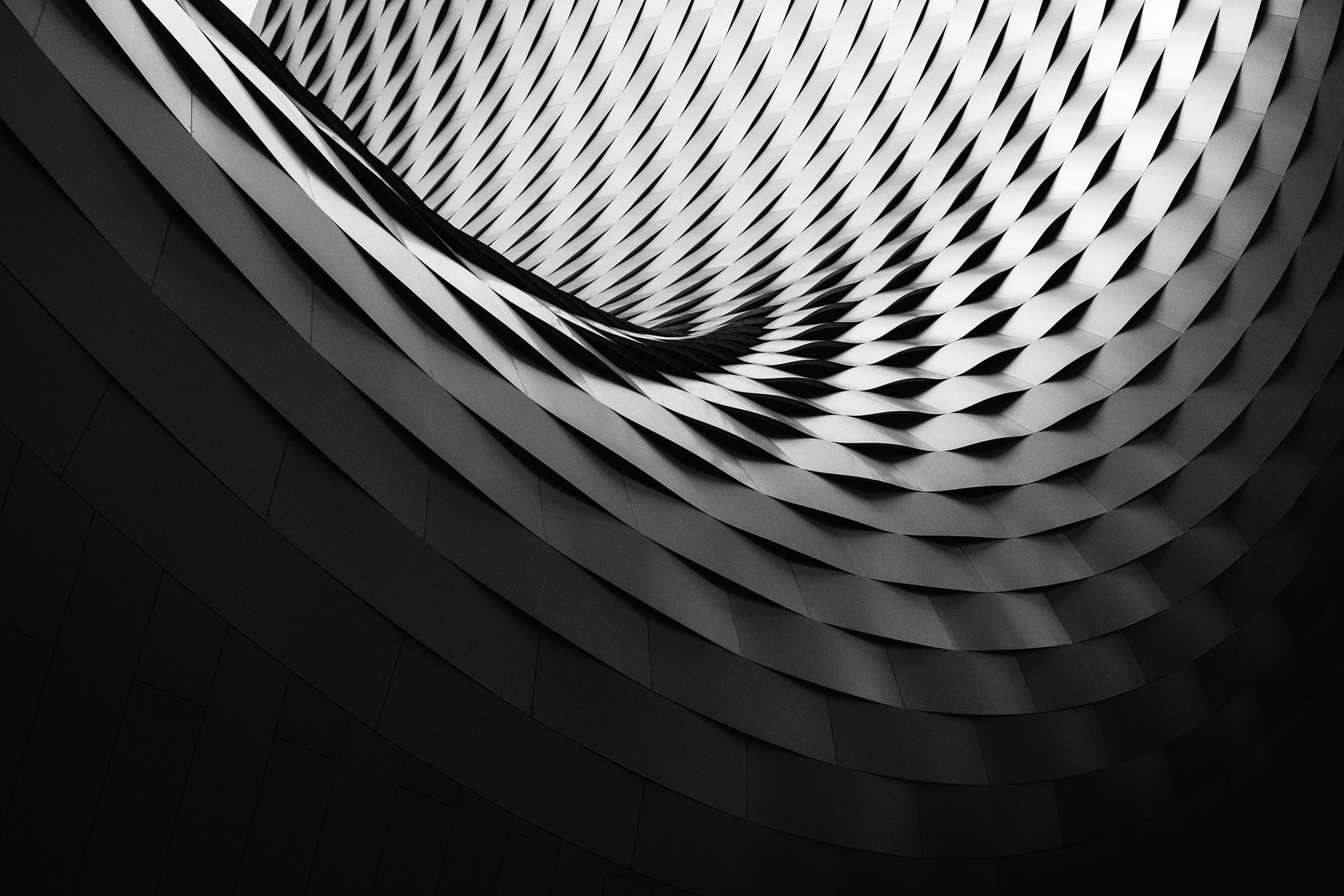 4342x2895 Wallpaper Black and White Spiral Illustration, Background Free Image