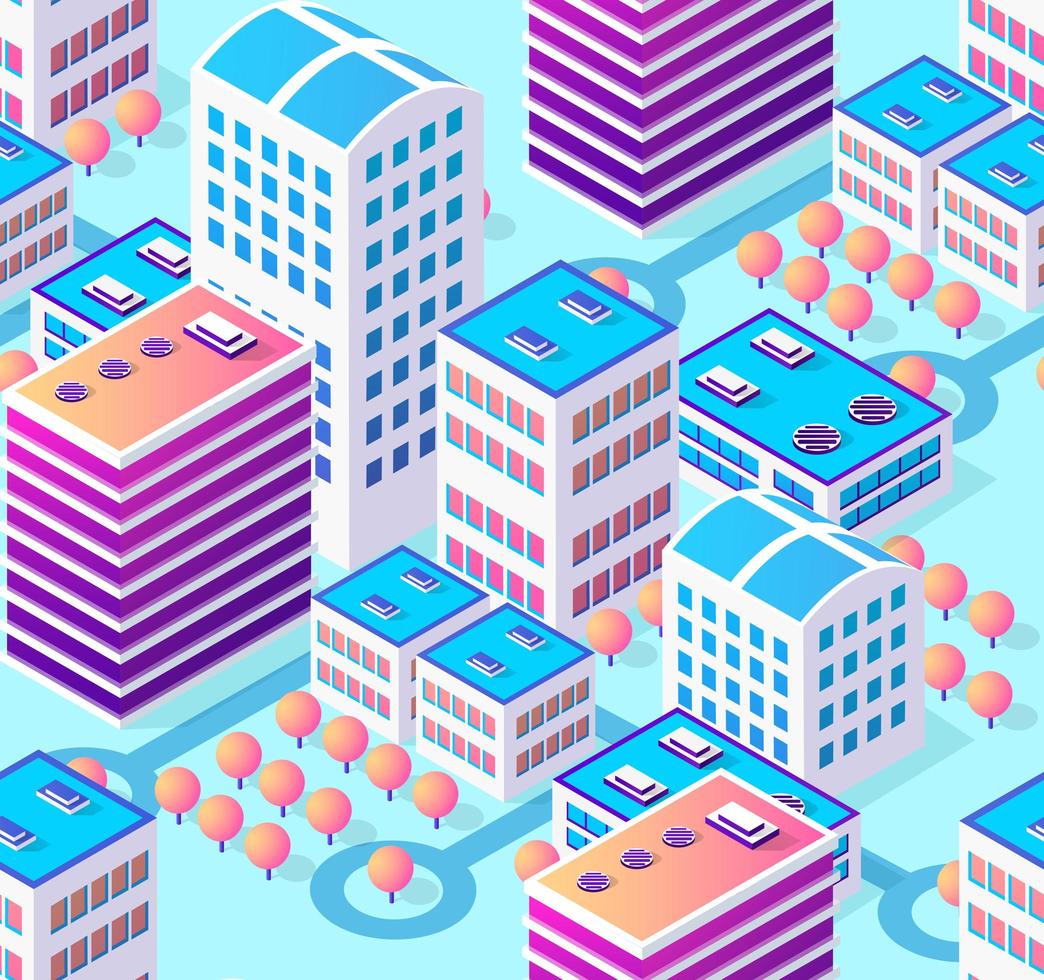 1044x980 Architecture vector illustration city for seamless repeating background with isometric skyscraper, urban building, and modern cityscape for town construction map pattern