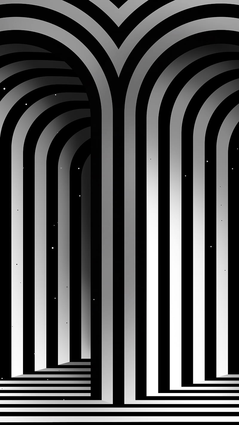 800x1422 Two Ways, Divin, Two, Abstraction, Architectural, Black White, Conception, Corridor, HD Phone Wallpaper