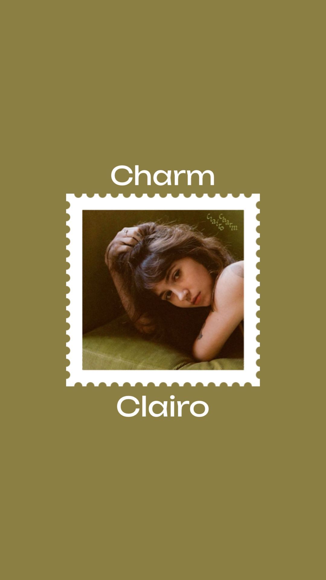 1080x1920 Check out cass5858's Shuffles Charm by Clairo Wallpaper #wallpaper #charm # clairo #music #lockscreen #homescreen #green #aesthetic