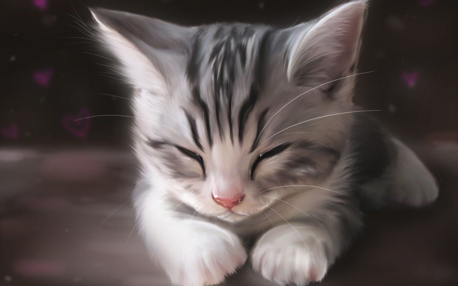 1920x1200 Wallpaper Art watercolor, cute cat sleeping 1920x1200 Picture, Image