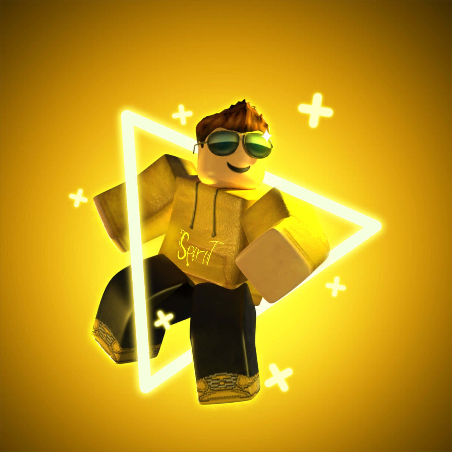 1500x1500 Download Glowing Yellow Roblox Pfp Picture