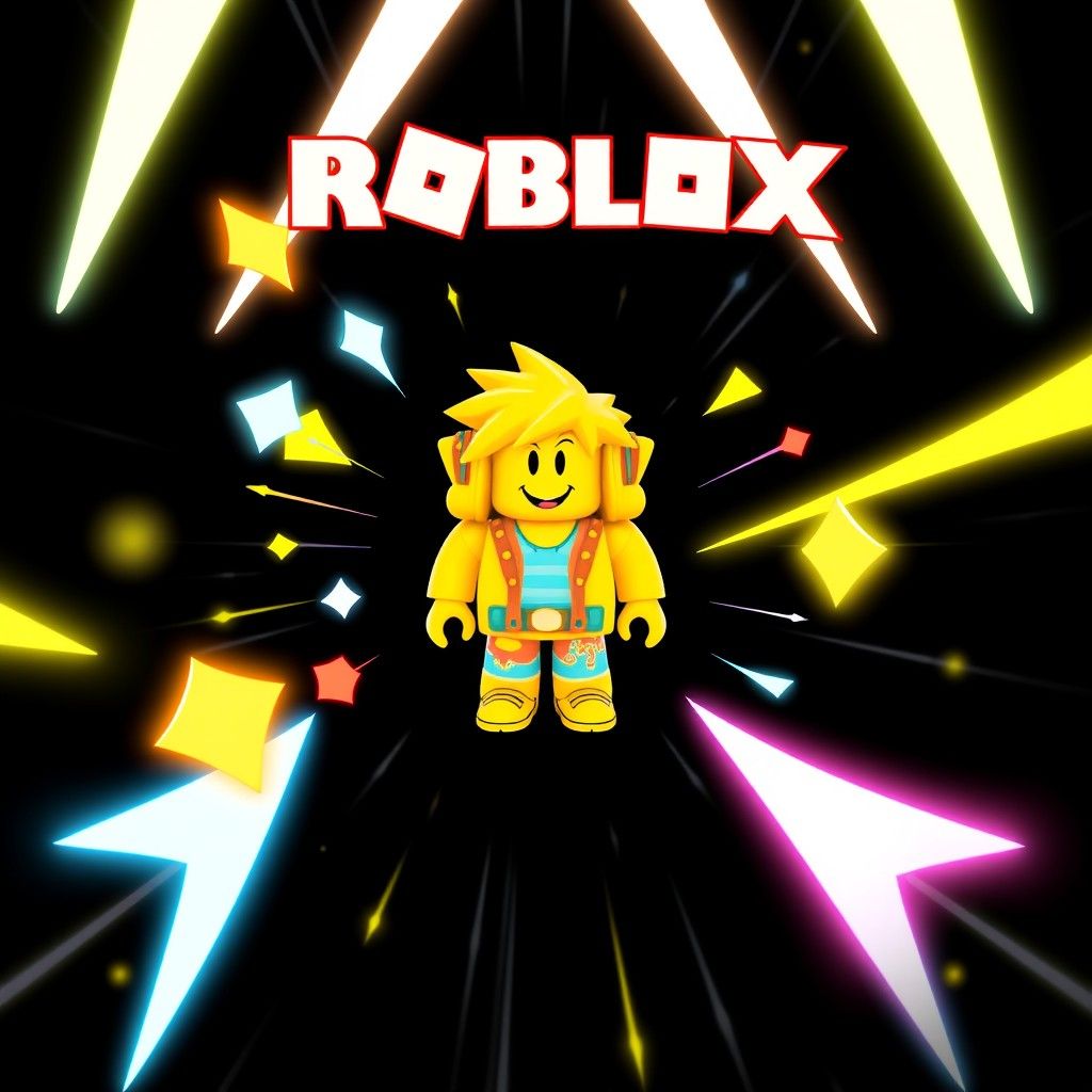 1024x1024 Stunning Roblox Thumbnails and Wallpaper: Dynamic Blue and Black Themes