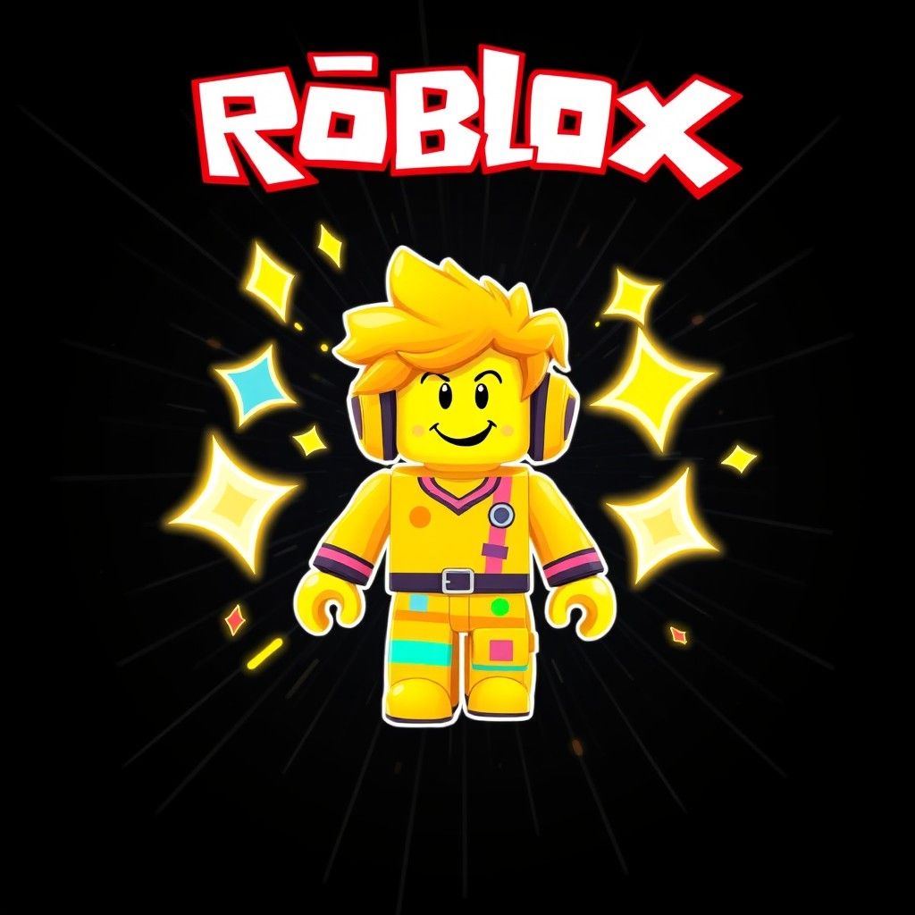 1024x1024 Stunning Roblox Thumbnails and Wallpaper: Dynamic Blue and Black Themes