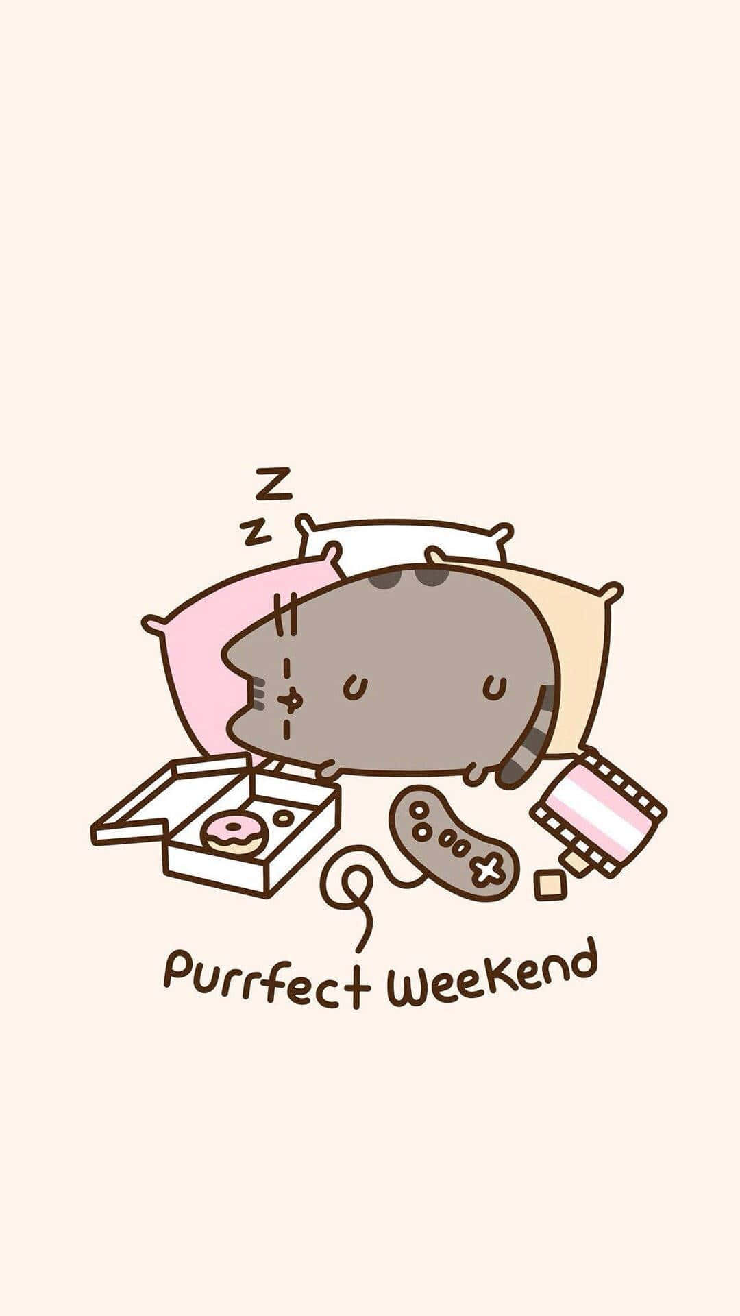 1080x1920 Download Get Cozy with Pusheen Background