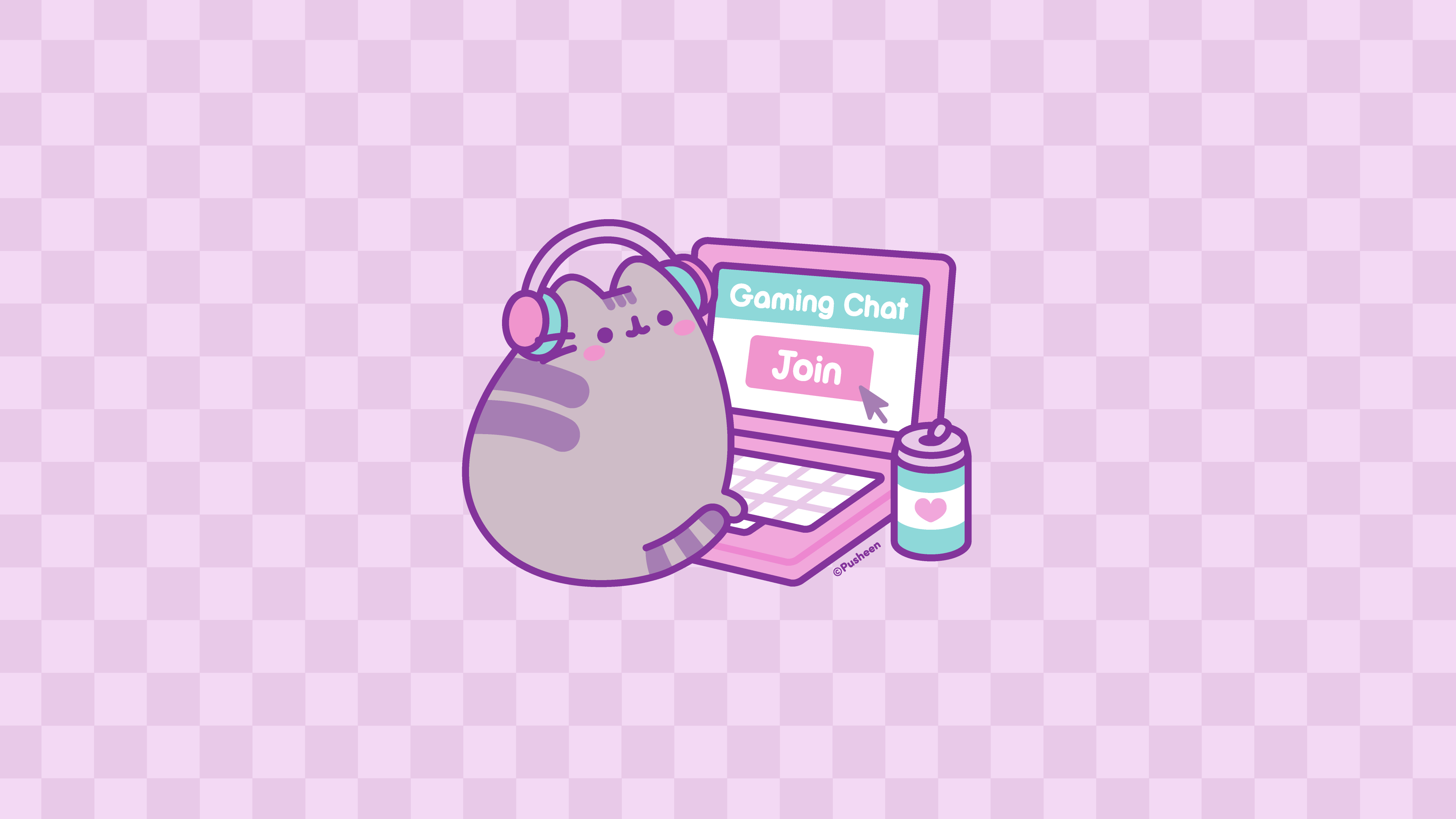 3840x2160 Pusheen Gamer Official Theme download and install on Windows