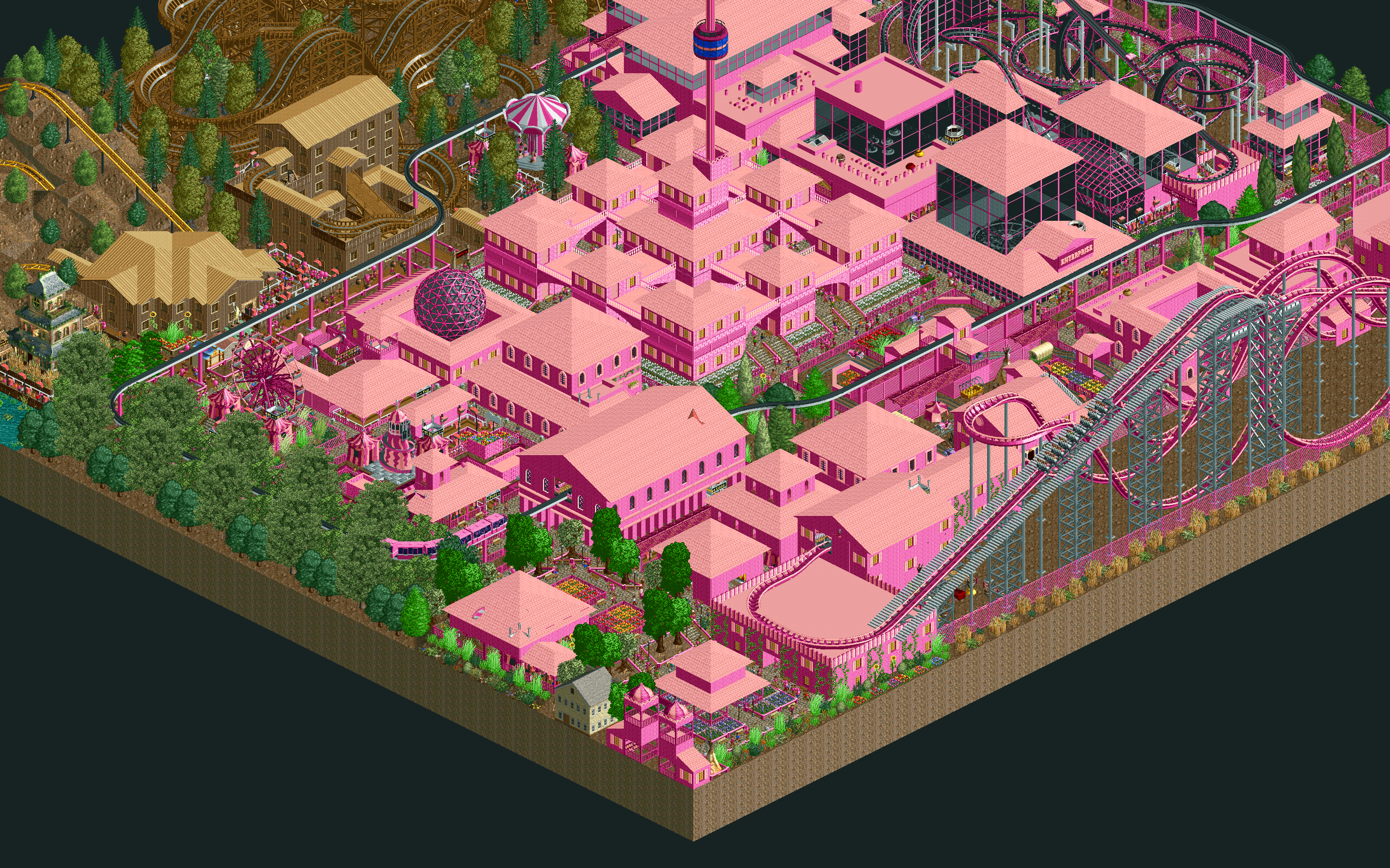 2560x1600 Pink Village