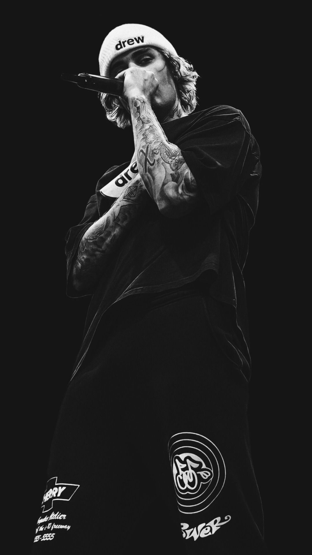 1080x1920 Justin Bieber Black Wallpaper