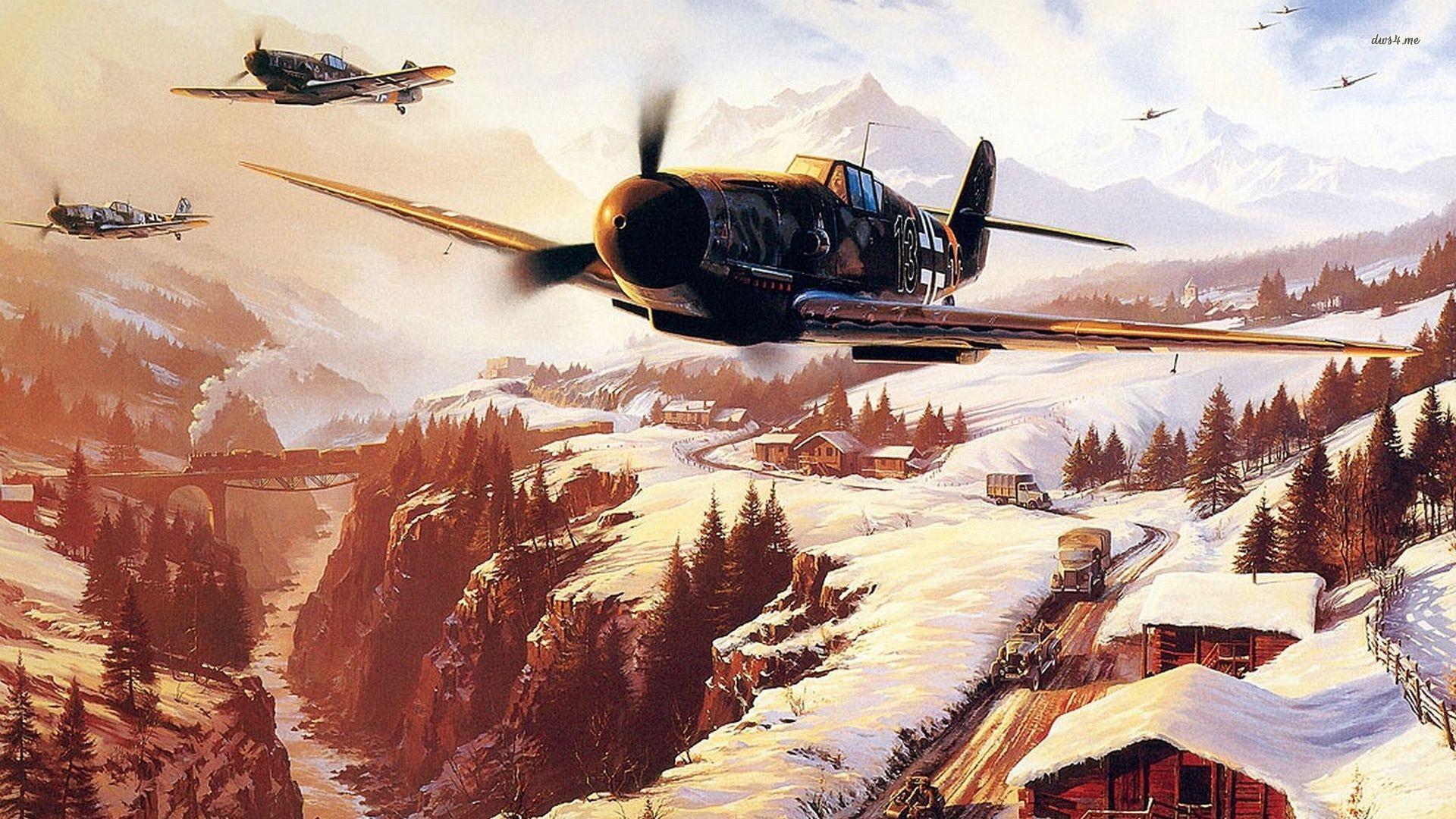 1920x1080 Wwii Military Planes Wallpaper Digital Art Wallpaper War Two Background Wallpaper & Background Download