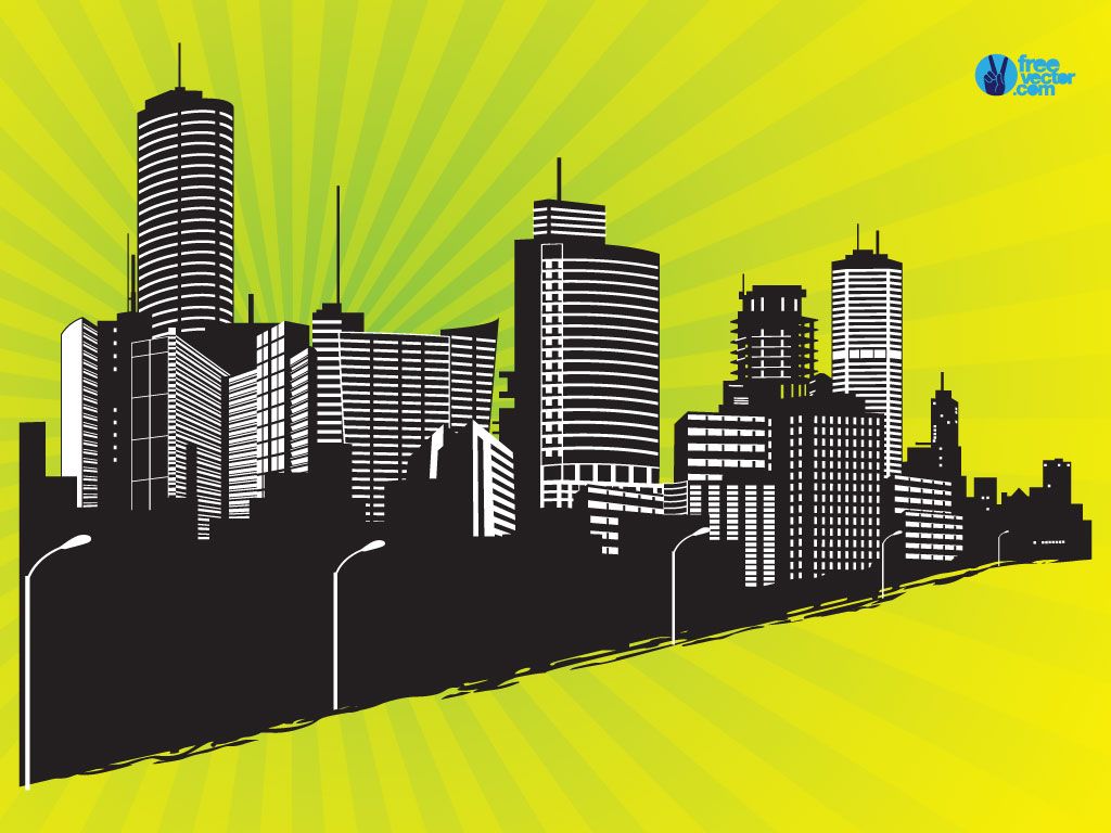 1024x768 Free Building Vector
