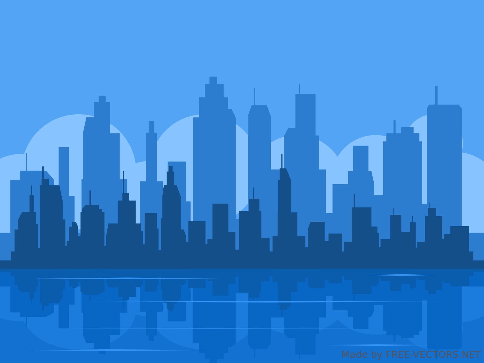 1600x1200 City Skyline Vector