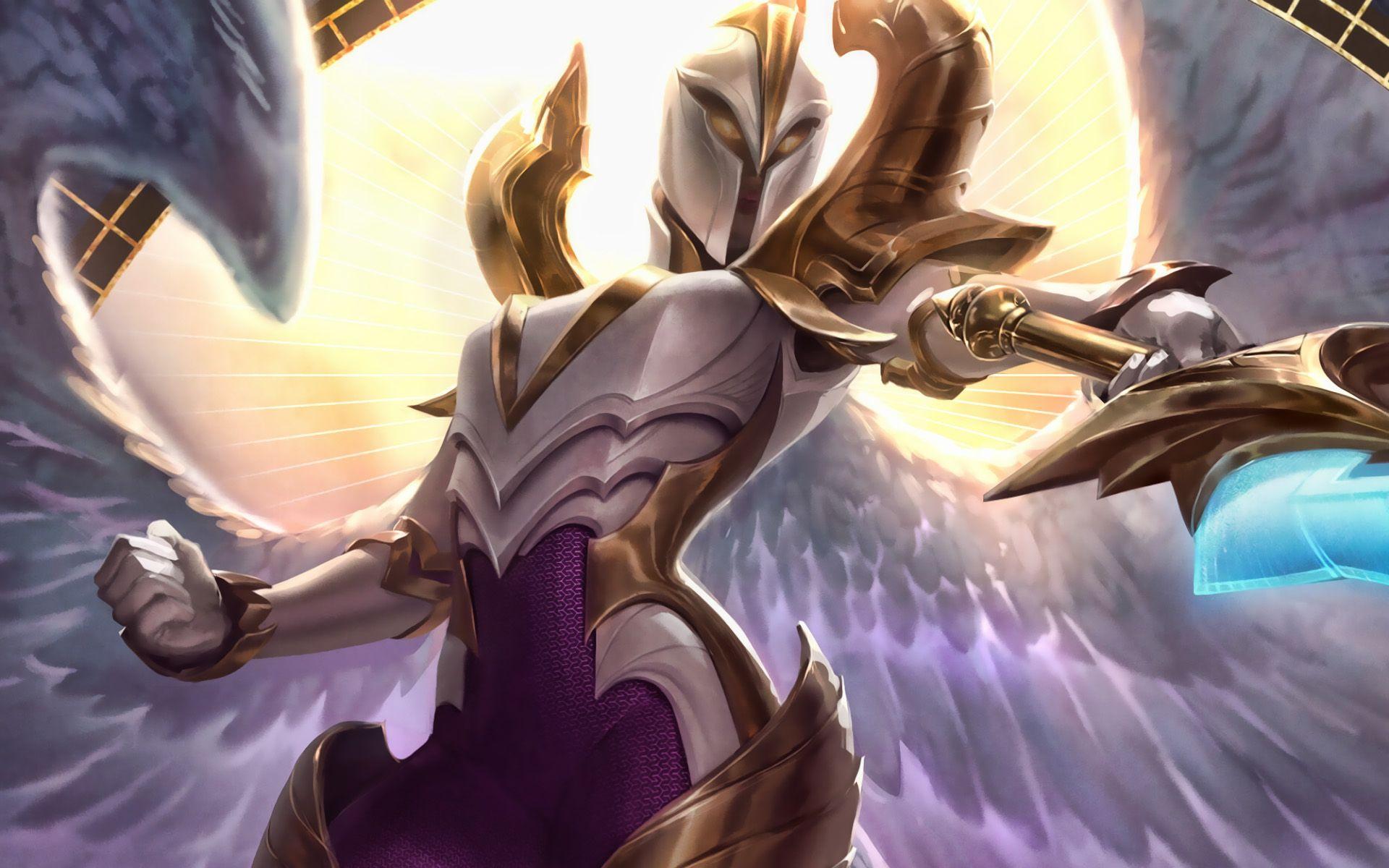 1920x1200 Download wallpaper Kayle, warrior, League of Legends characters, MOBA, artwork, League of Legends for desktop with resolution 1920x1200. High Quality HD picture wallpaper