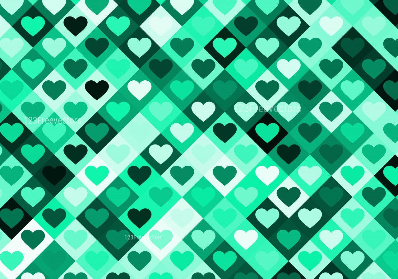 1280x896 Mint Green Heart hình nền nền
