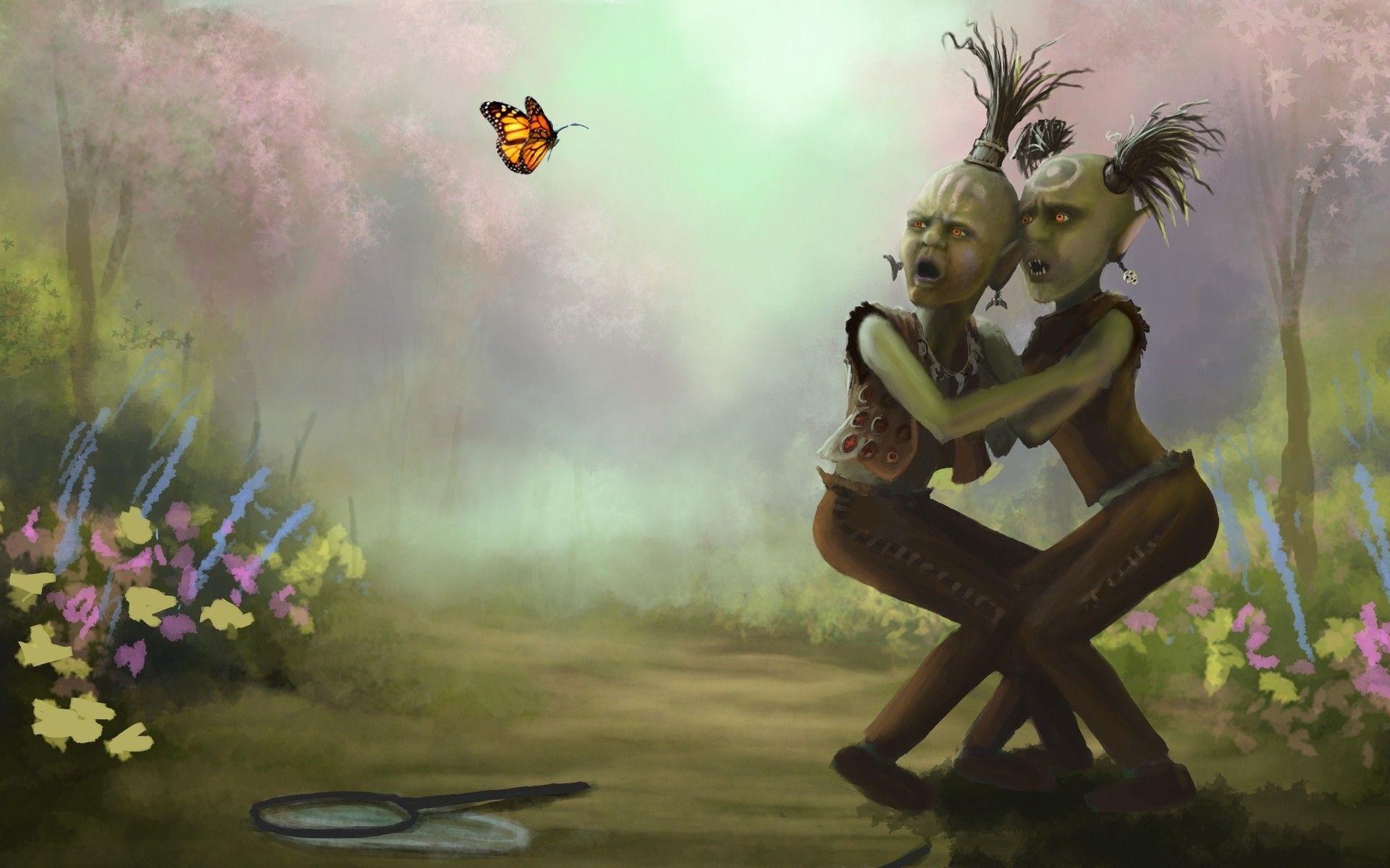 1920x1200 Creepy, Art, Full HD, Butterfly, Flowers, Spooky, HD Wallpaper, Nature, Monsters Insect, Abstract Wallpaper HD, fantasy, Scary, Humor, Creat