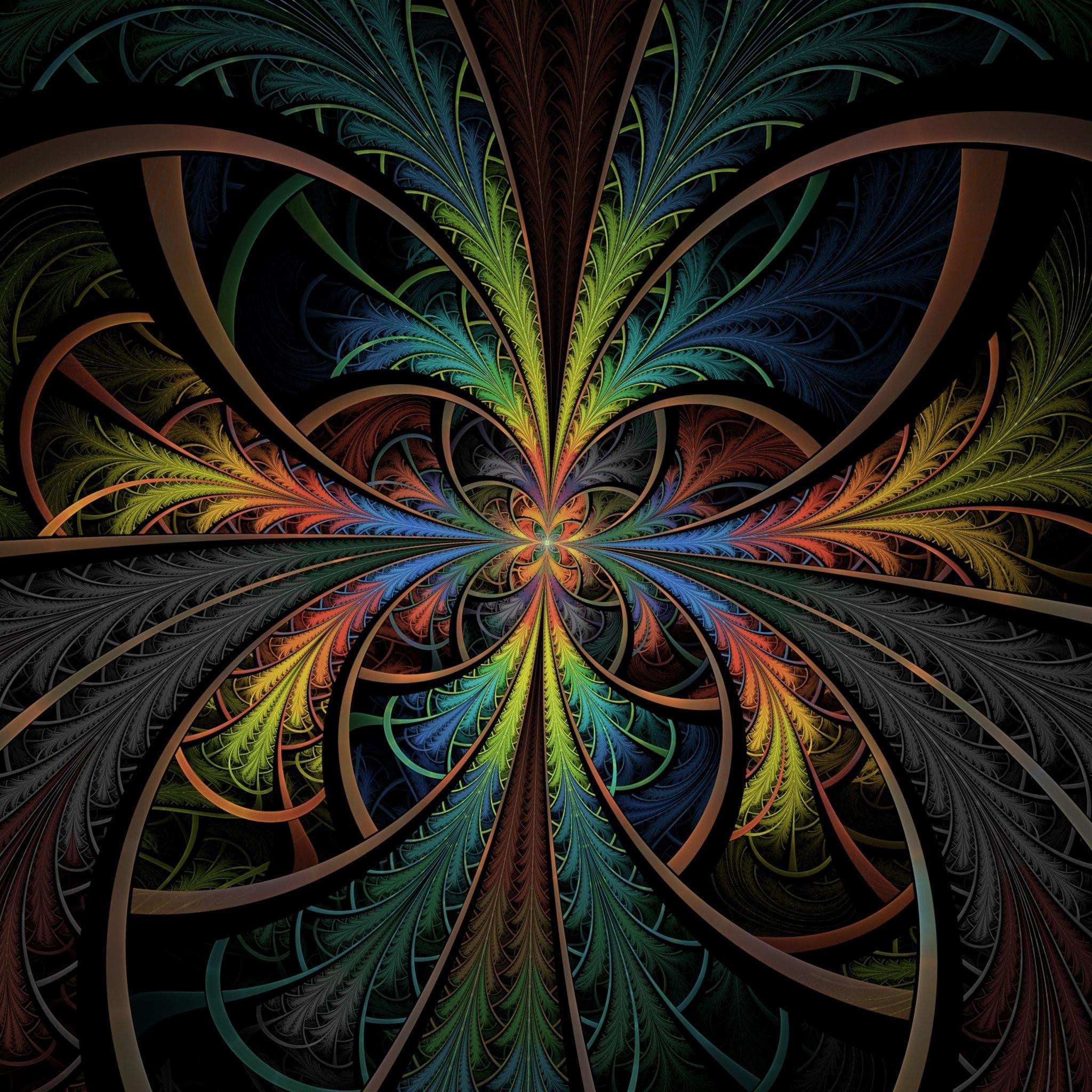 2048x2048 Stained Glass Wallpaper HD