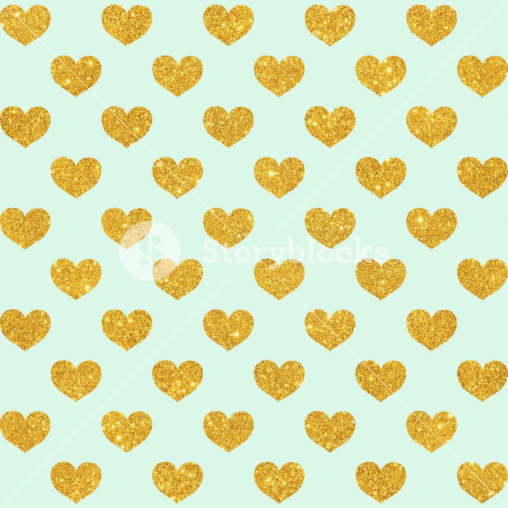 1000x1000 Gold Glitter Hearts Pattern On A Light Pink Background Royalty Free Stock Image