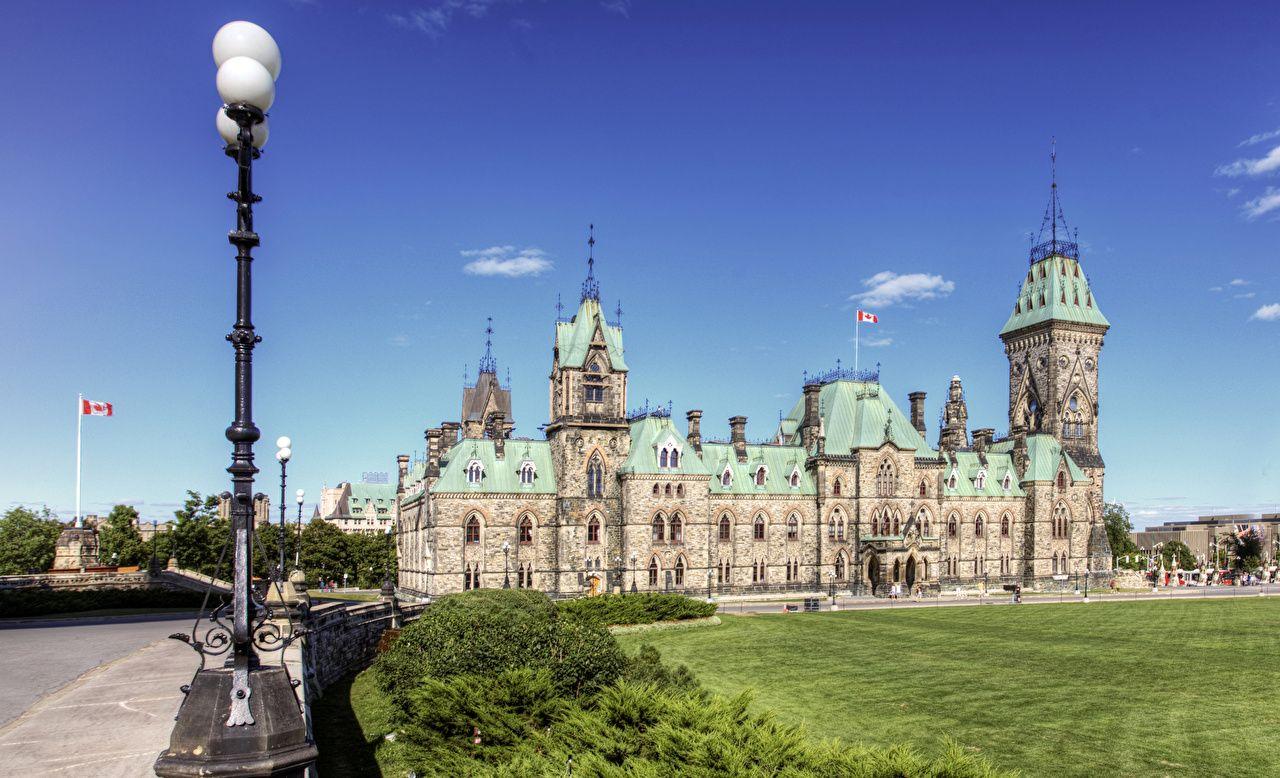 1280x778 Picture Canada Ottawa Ontario Parliament HDRI Lawn Street lights