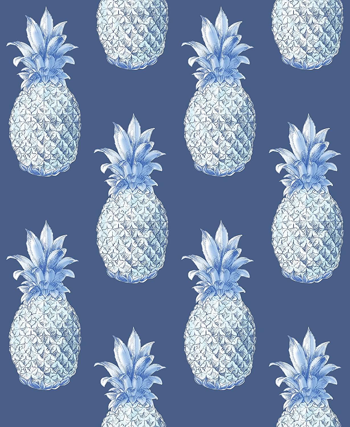 1230x1500 A Street Prints 2744 24139 Navy Copacabana Pineapple Wallpaper
