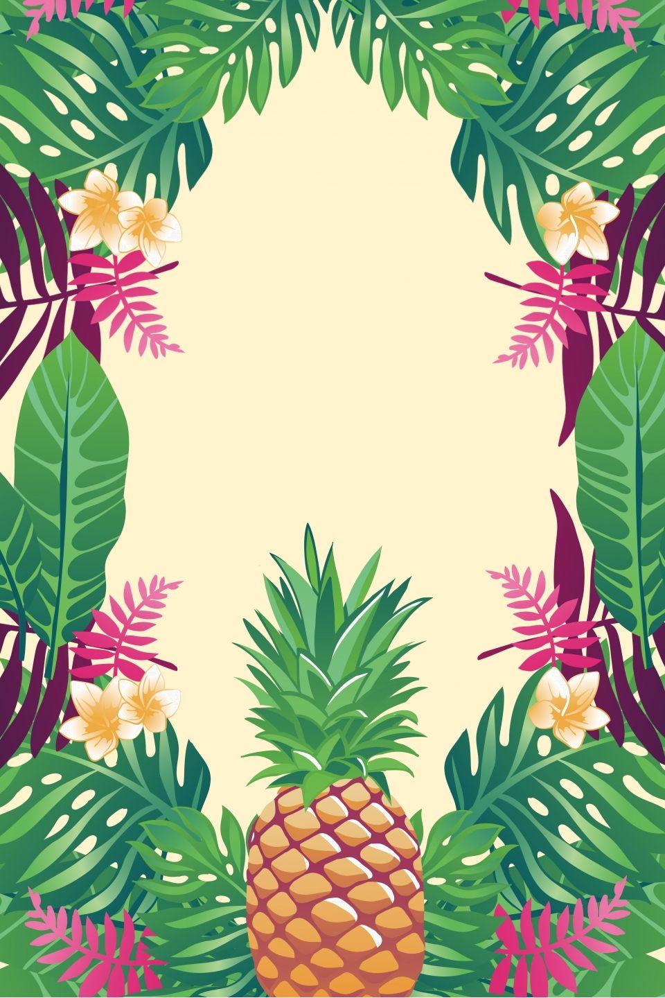 960x1440 Pineapple Fruit Pineapple Monopoly Advertising Poster Background Material, Pineapple, Pineapple, Fresh Juice Background Image for Free Download