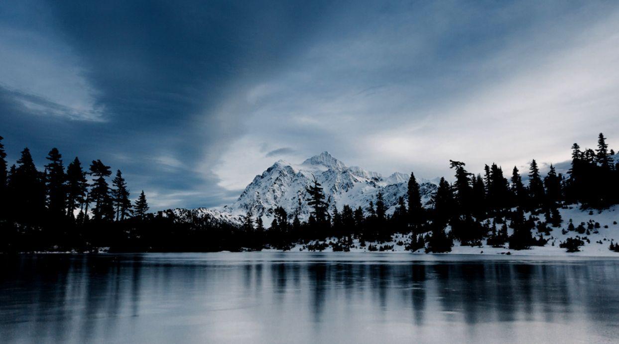 1243x691 Winter Woods Wallpaper