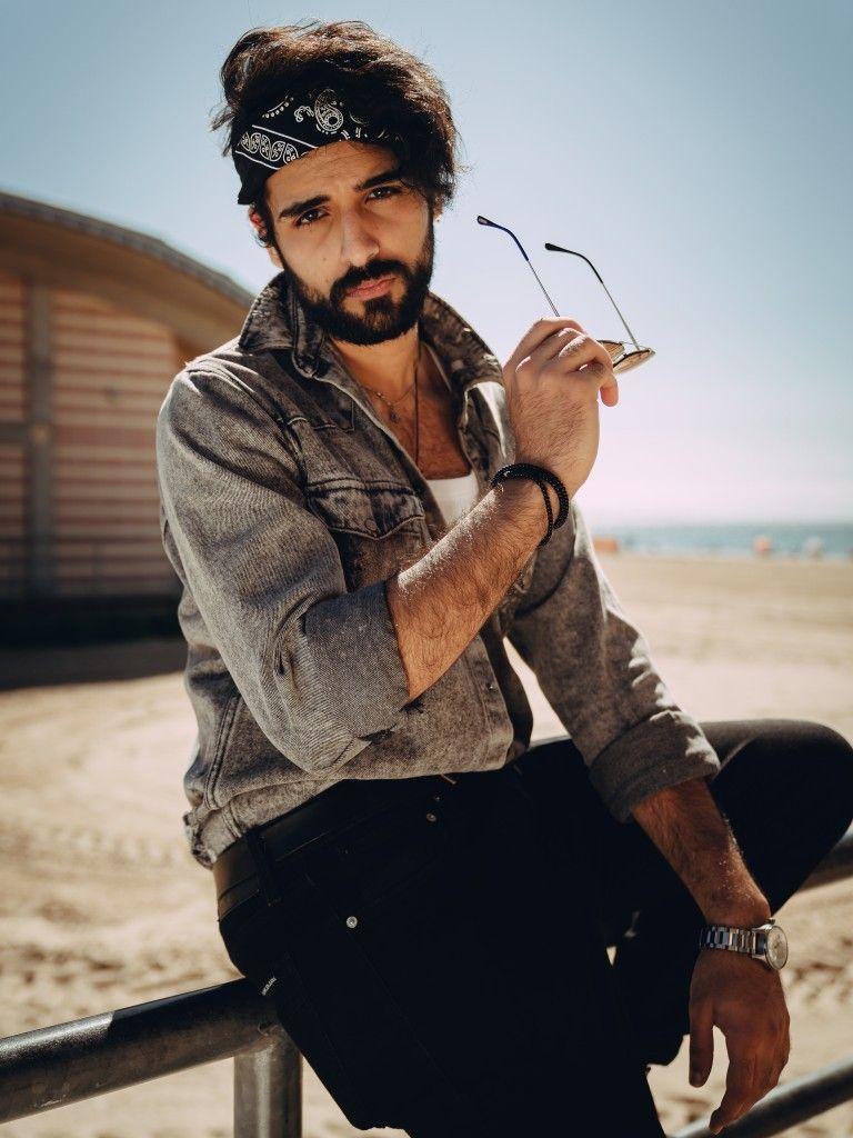 768x1024 Download 768x1024 Man, Model, Glasses, Headband, Beard, Fashion Wallpaper for Apple iPad Apple iPad Mini