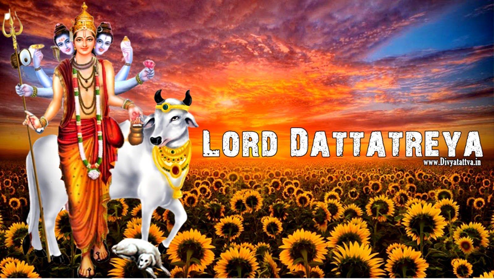 Download Hindu God Lord Dattatreya Picture | Wallpapers.com